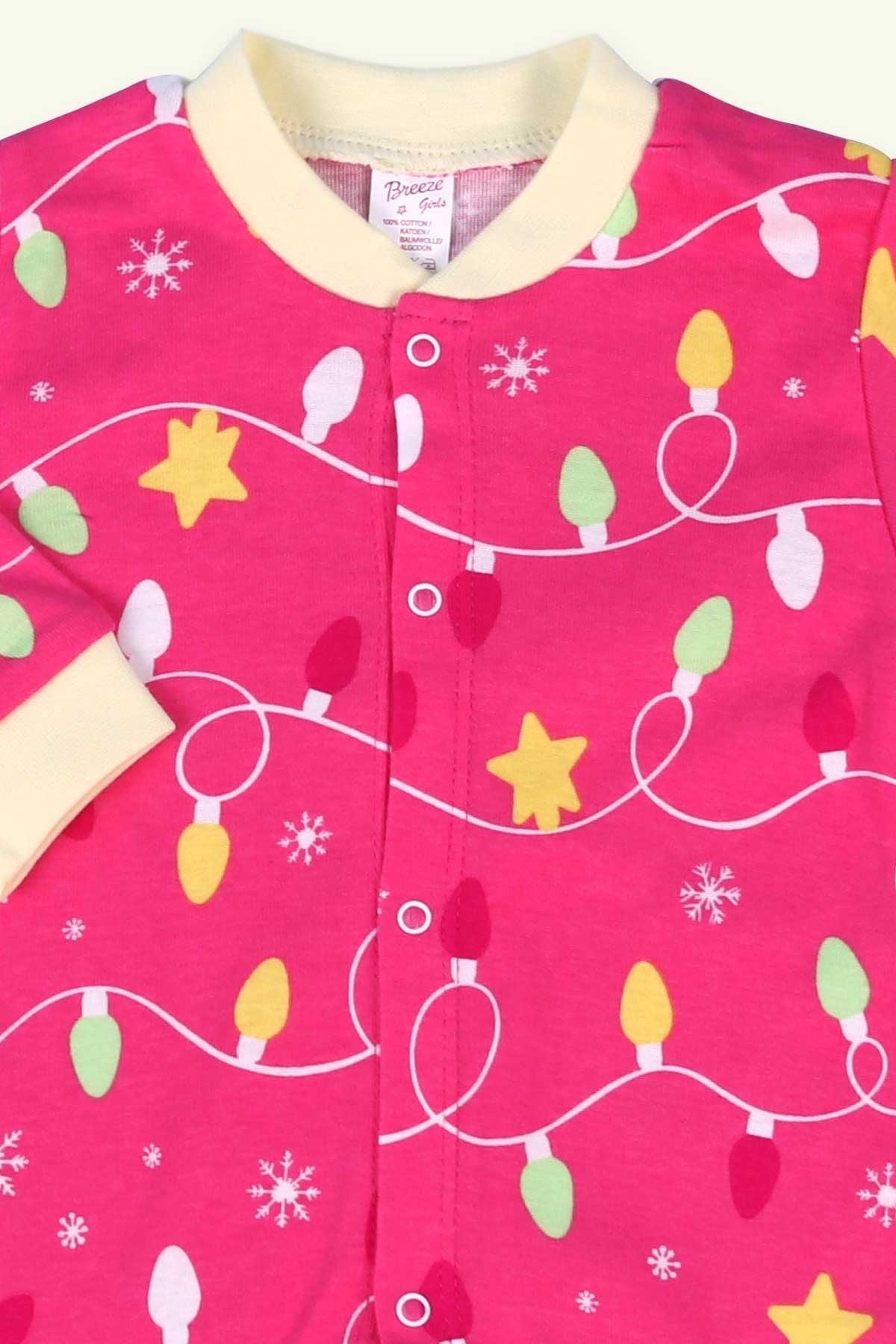 Breeze Kız Bebek Tulum Desenli Şapkalı Set Pembe (0-3 Ay-4 Ay)