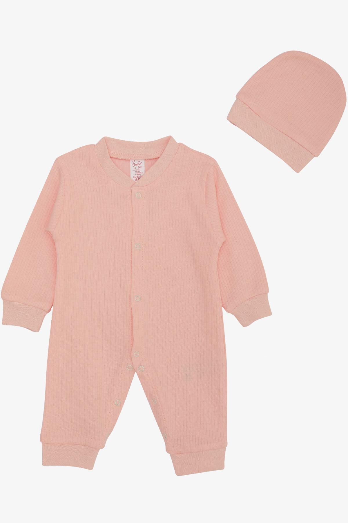 Breeze Kız Bebek Tulum Fitilli Pembe (0-6 Ay)