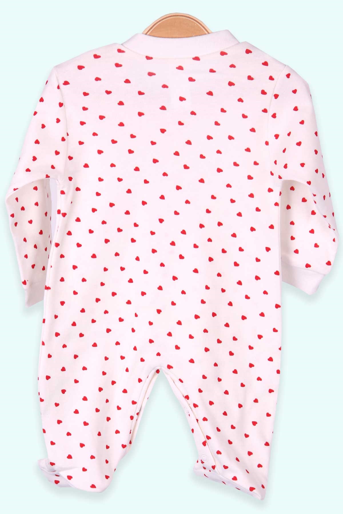 Breeze Kız Bebek Tulum Kalpli Şapkalı Set Ekru (0-3 Ay-4 Ay)
