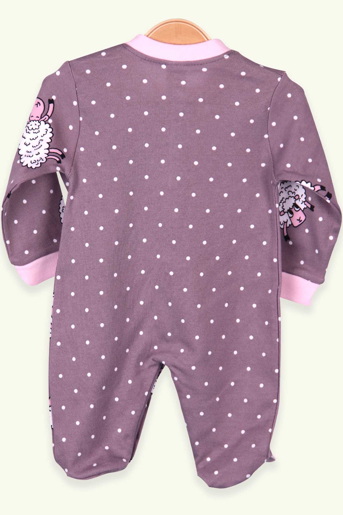 Breeze Kız Bebek Tulum Kuzucuklu Şapkalı Set Gülkurusu (0-3 Ay-4 Ay)
