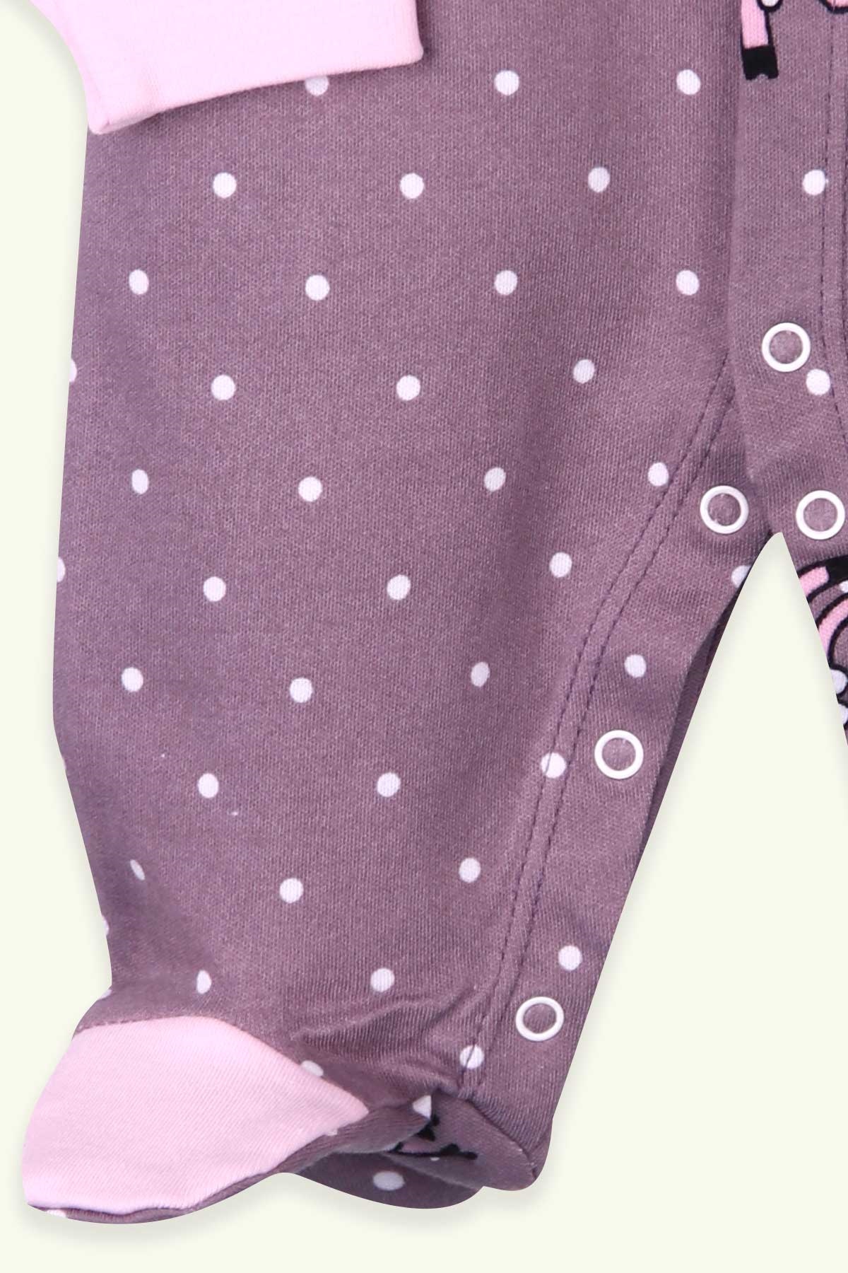 Breeze Kız Bebek Tulum Kuzucuklu Şapkalı Set Gülkurusu (0-3 Ay-4 Ay)