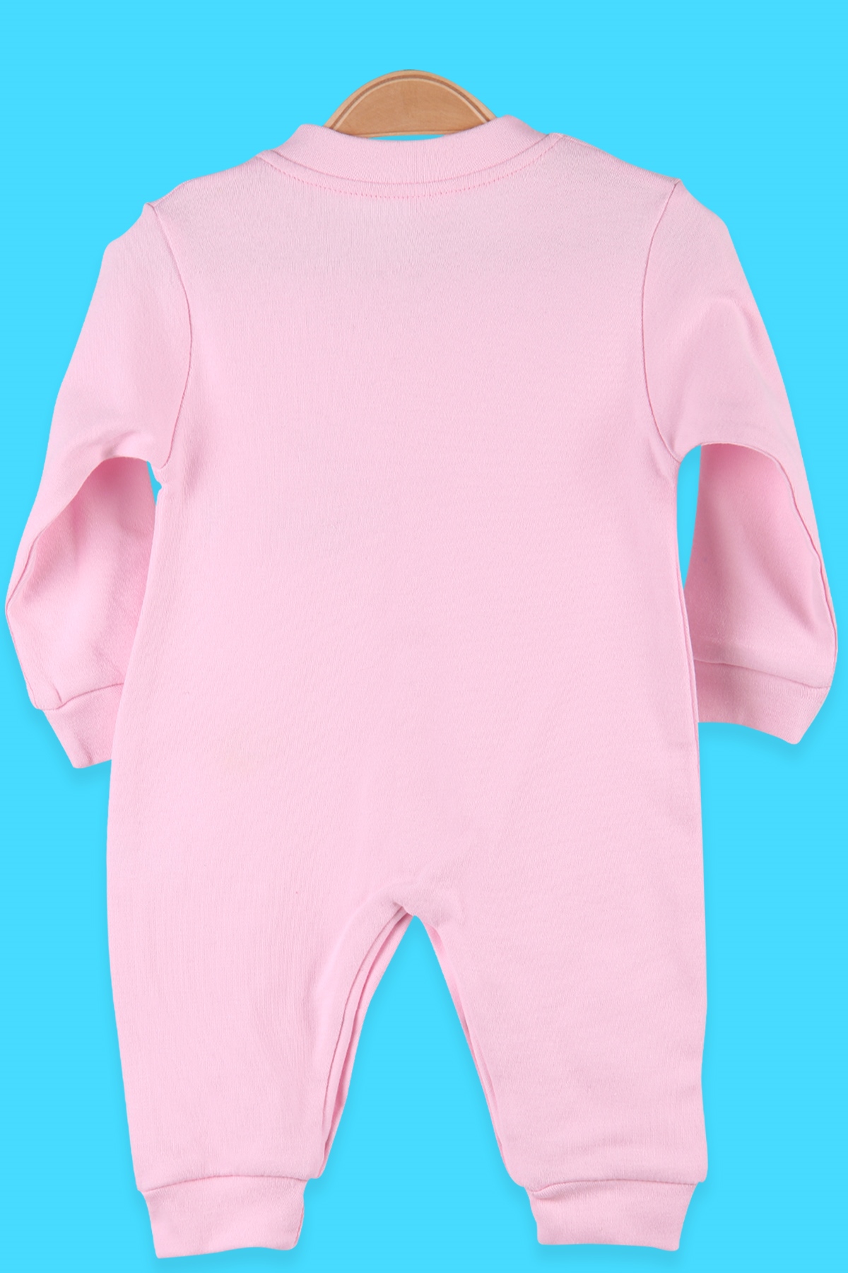 Breeze Kız Bebek Tulum Nakışlı Kuş Pudra (0-3 Ay-4 Ay)