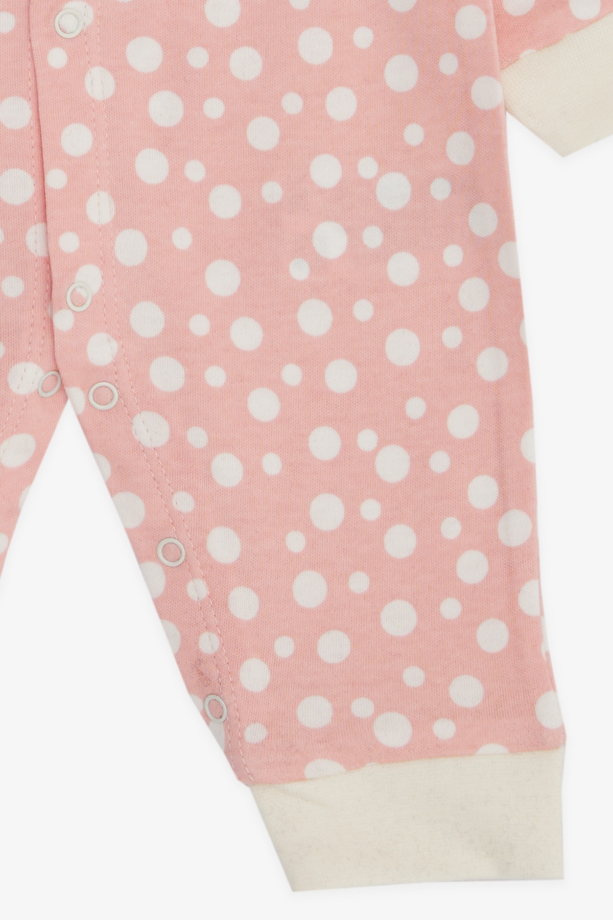 Breeze Kız Bebek Tulum Puantiye Desenli Pembe (0-3 Ay-6 Ay)