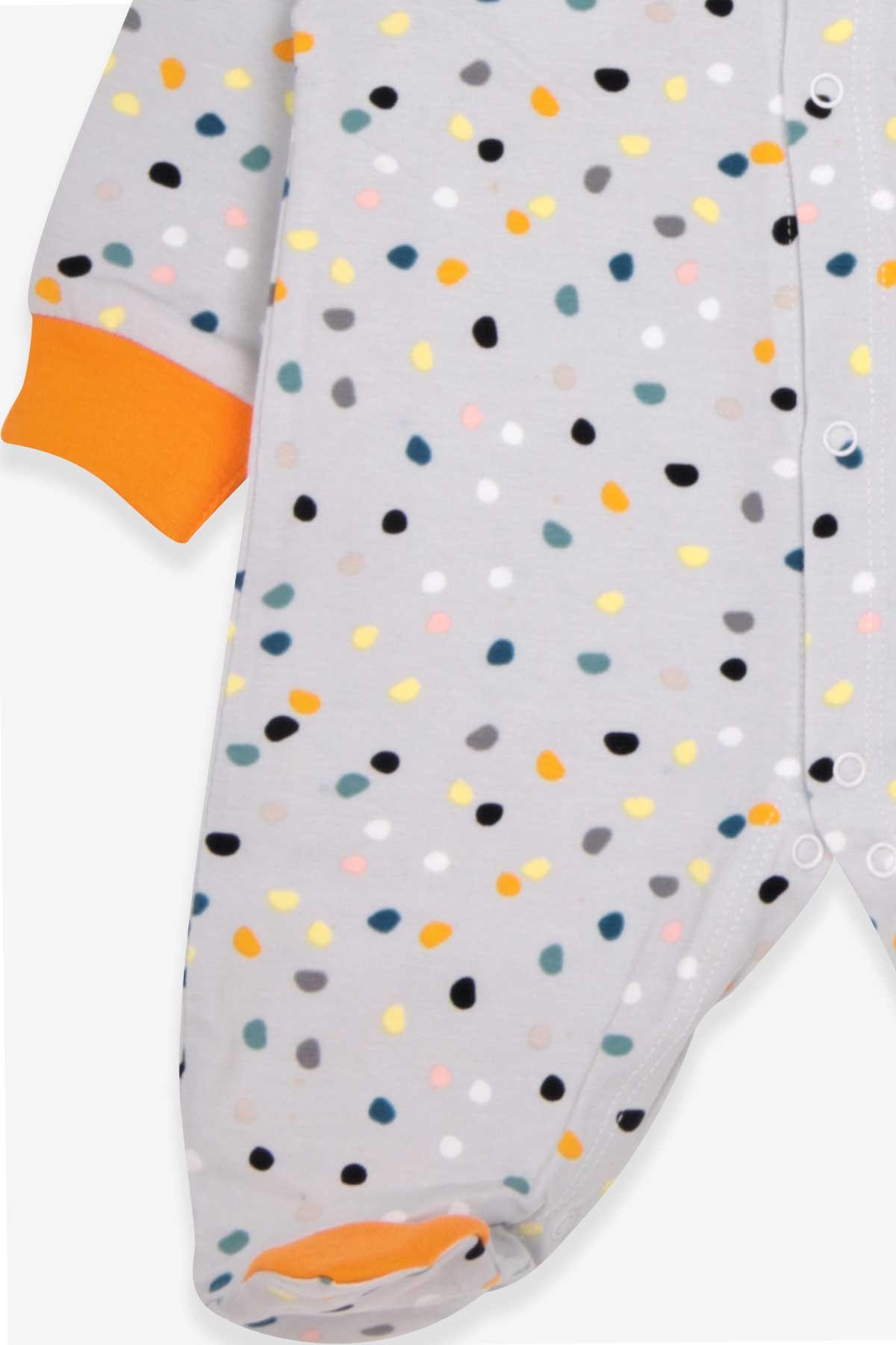 Breeze Kız Bebek Tulum Puantiye Desenli Buz Mavisi (0-3 Ay-6 Ay)