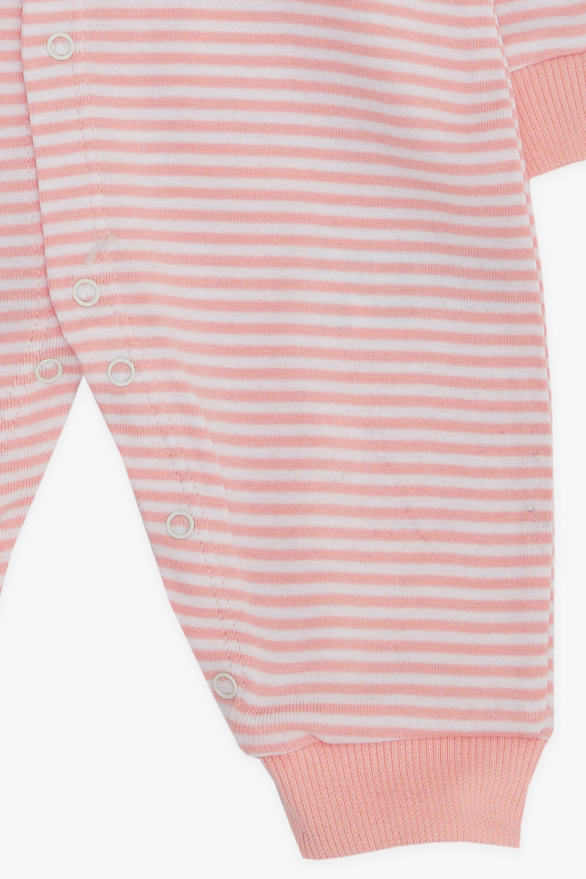 Breeze Kız Bebek Tulum Renkli Çizgili Pembe (0-3 Ay-6 Ay)