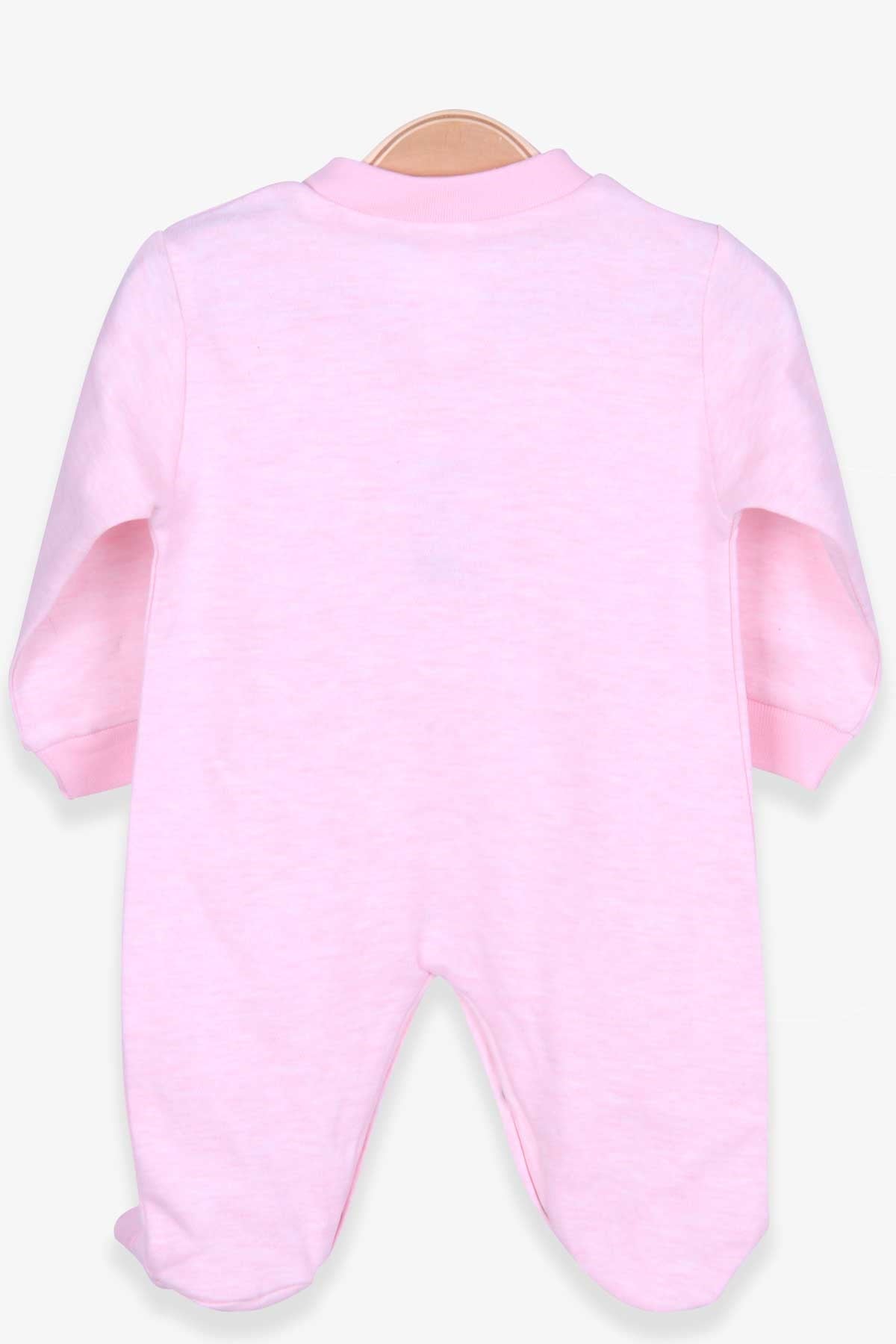 Breeze Kız Bebek Tulum Tavşancık Nakışlı Pudra (0-3 Ay-6 Ay)