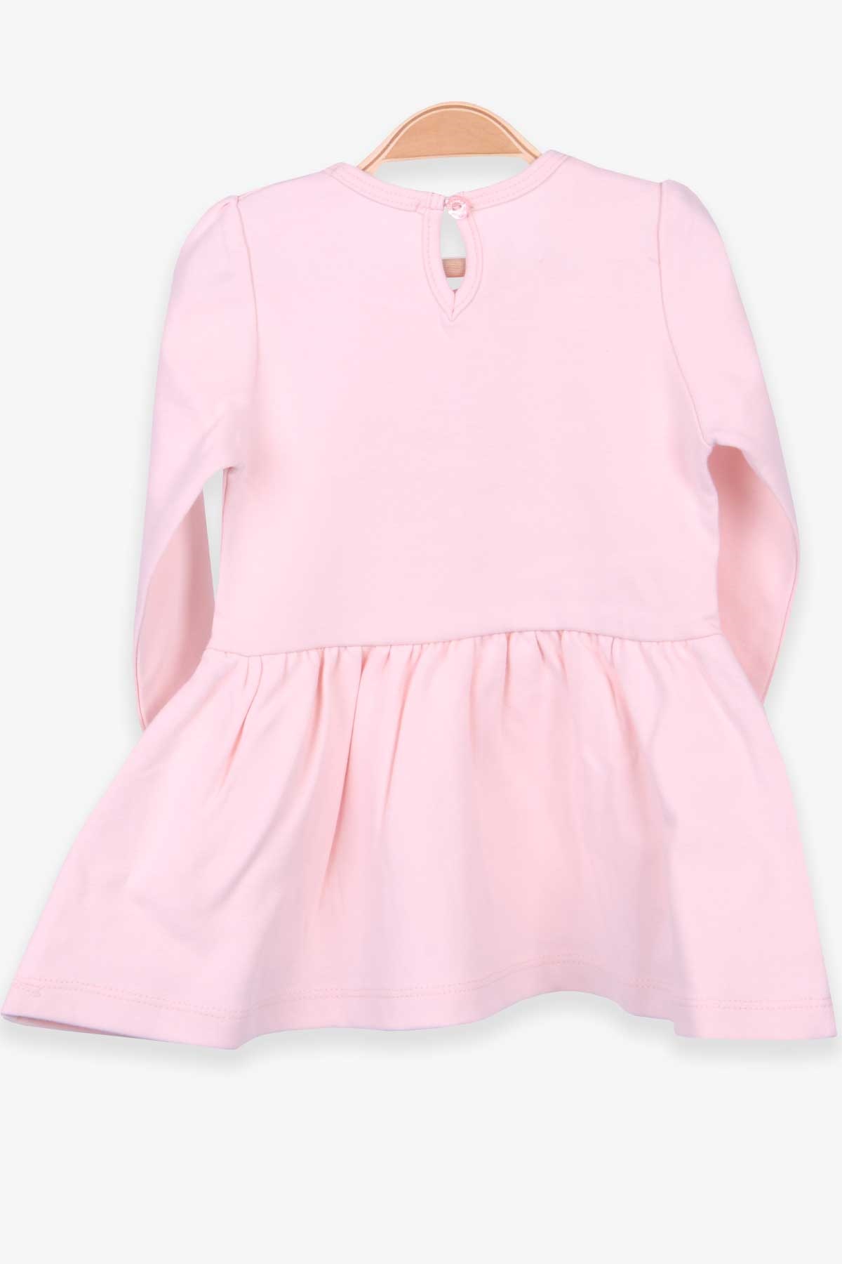 Breeze Kız Bebek Uzun Kollu Elbise Unicorn Pudra (9 Ay-3 Yaş)