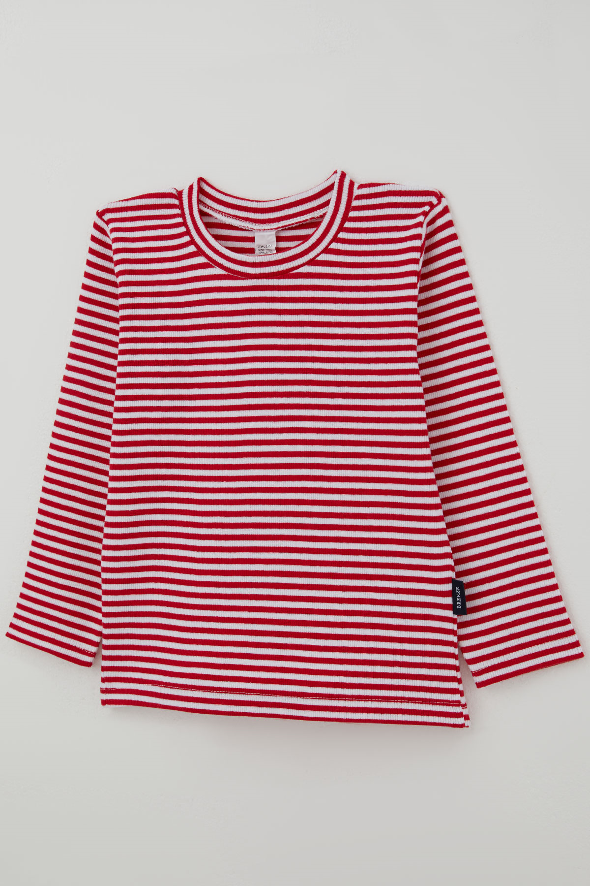 Breeze Kız Bebek Uzun Kollu Tişört Çizgili Kırmızı (9 Ay - 3 Yaş)