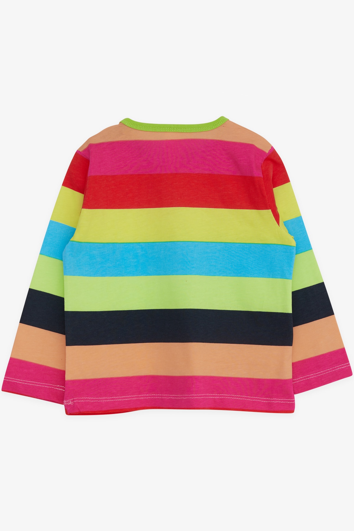 Breeze Kız Bebek Uzun Kollu Tişört Çizgili Bebek Baskılı Karışık Renk (9 Ay-3 Yaş)