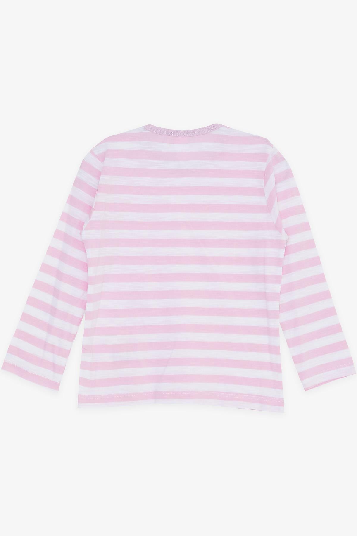 Breeze Kız Bebek Uzun Kollu Tişört Çizgili Pembe (9 Ay-3 Yaş)