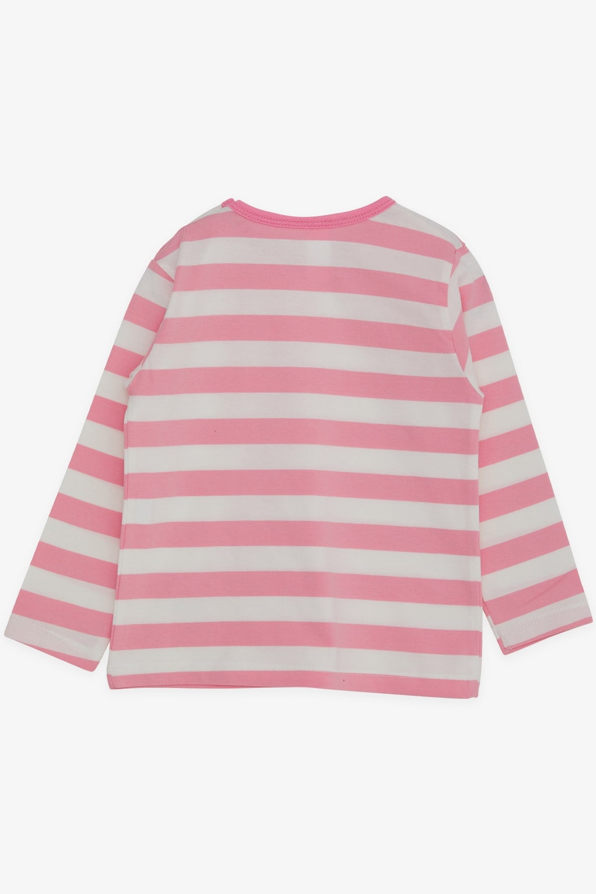 Breeze Kız Bebek Uzun Kollu Tişört Çizgili Pembe (9 Ay-3 Yaş)