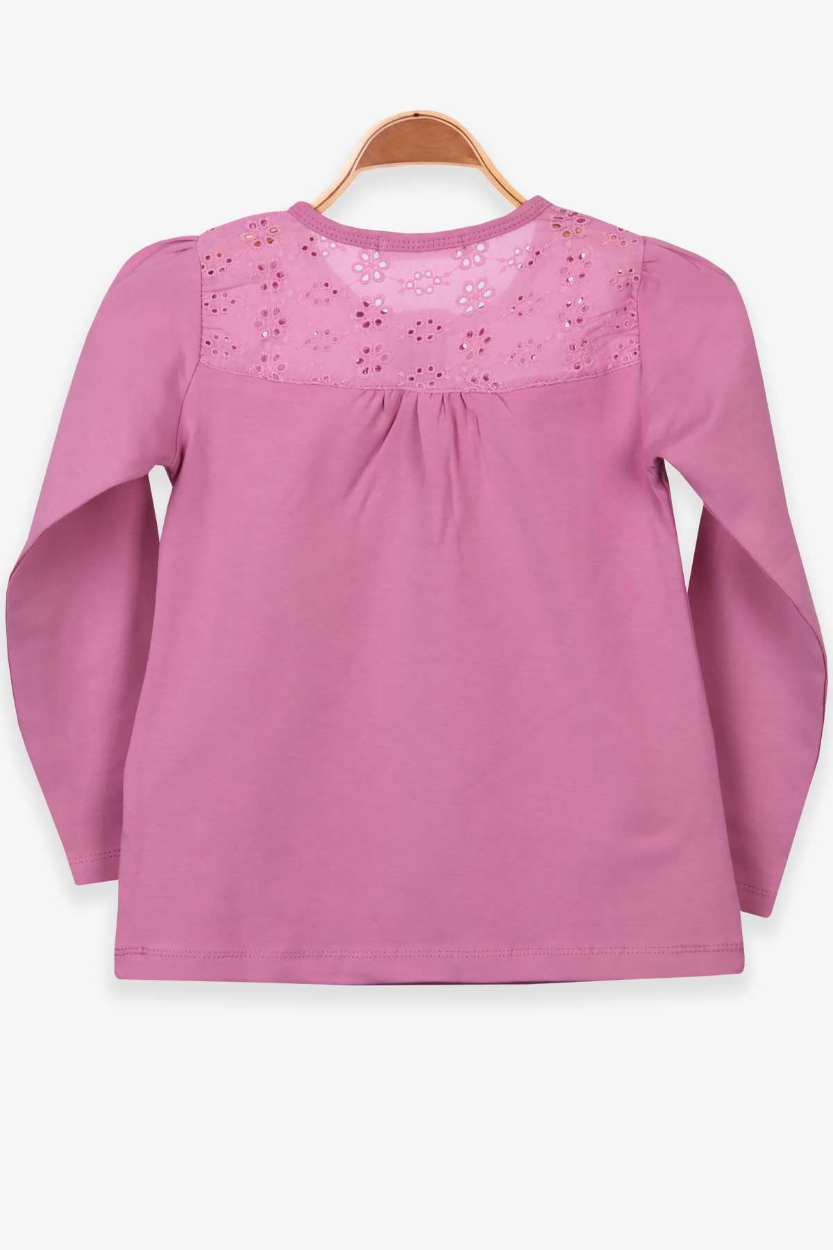Breeze Kız Bebek Uzun Kollu Tişört Fistolu Gülkurusu (9 Ay-3 Yaş)