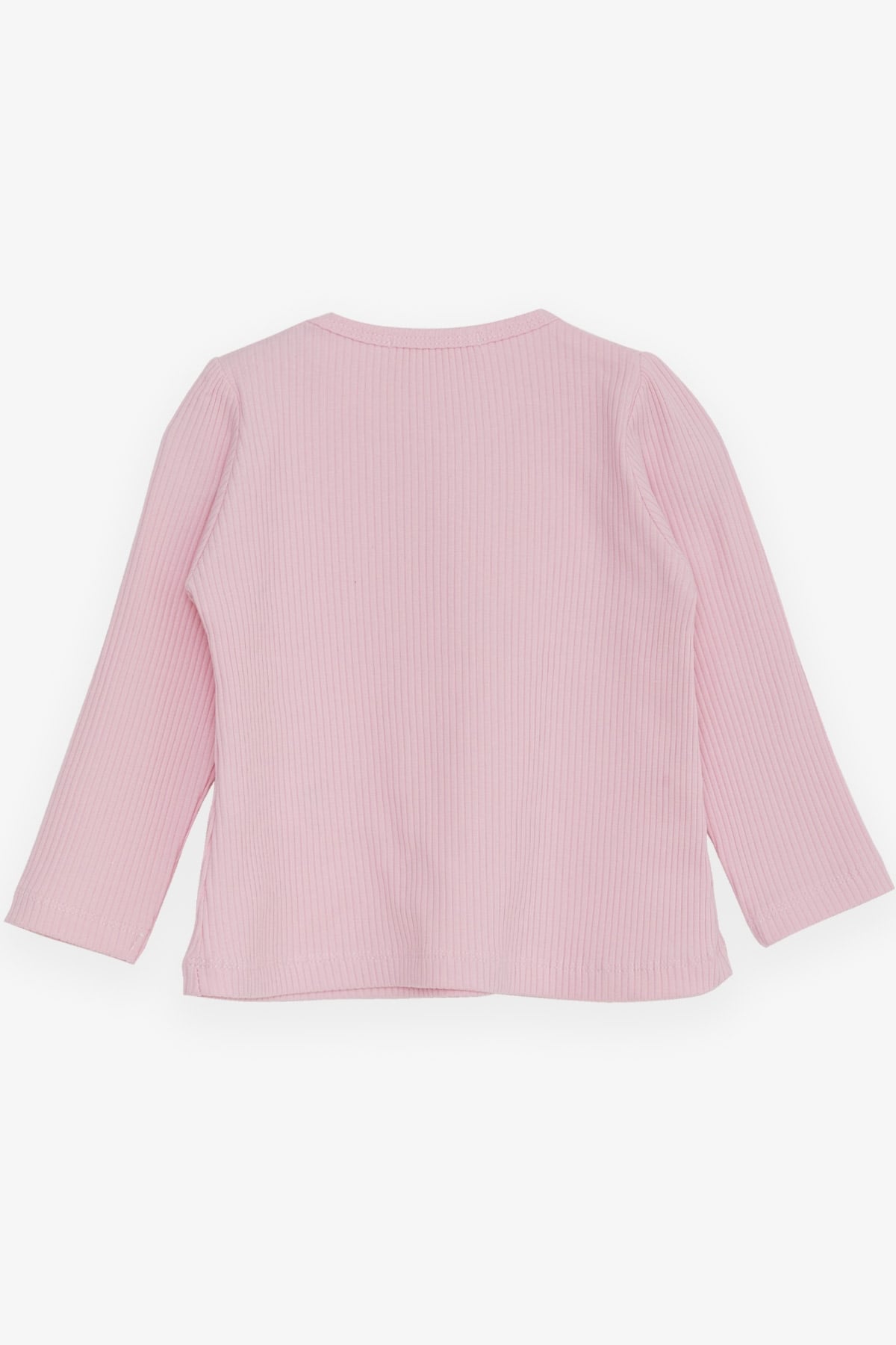 Breeze Kız Bebek Uzun Kollu Tişört Güpürlü Fiyonklu Pembe (6 Ay-2 Yaş)