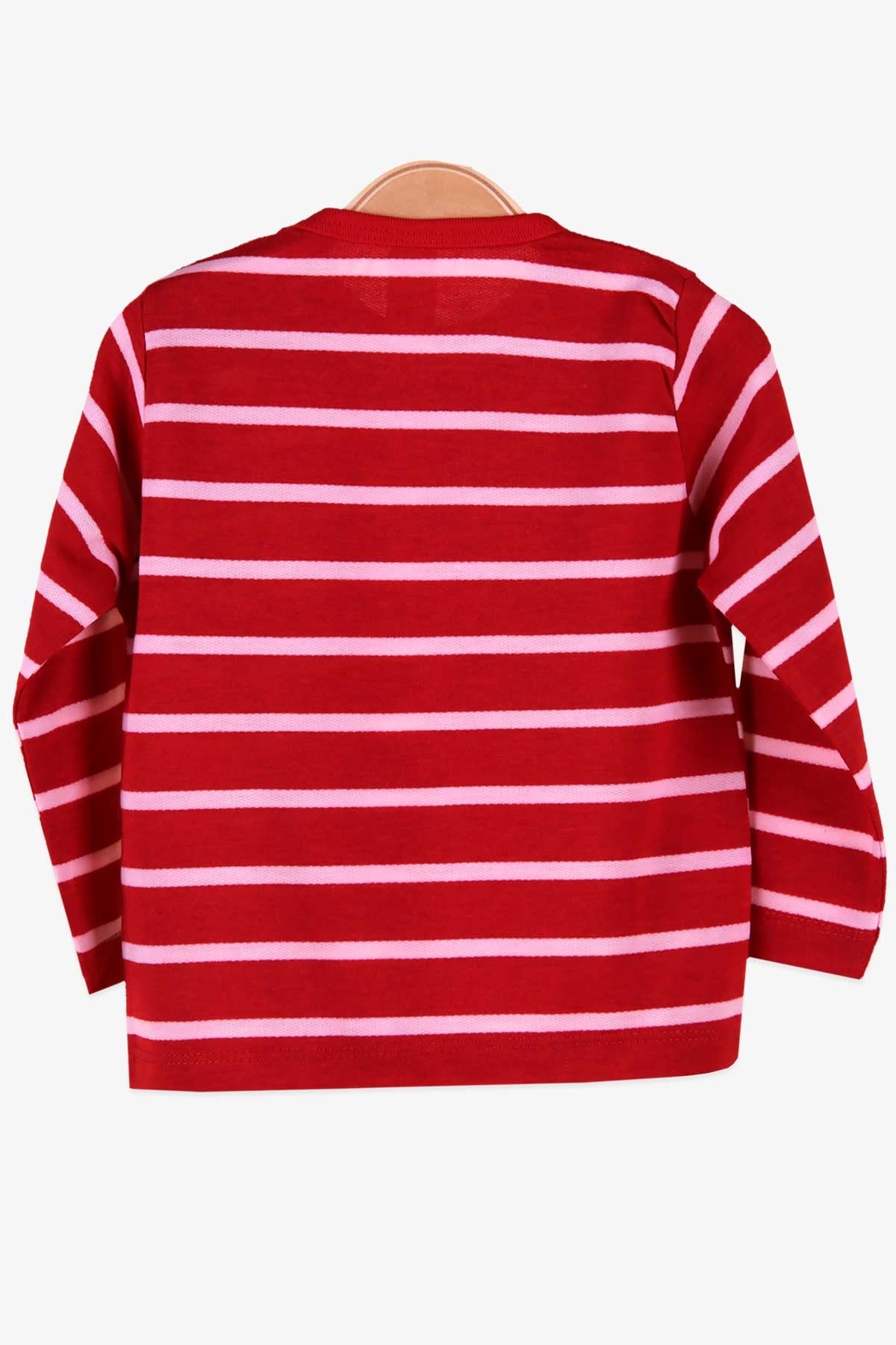 Breeze Kız Bebek Uzun Kollu Tişört Patlı Çizgili  Kırmızı (9 Ay-1.5 Yaş)