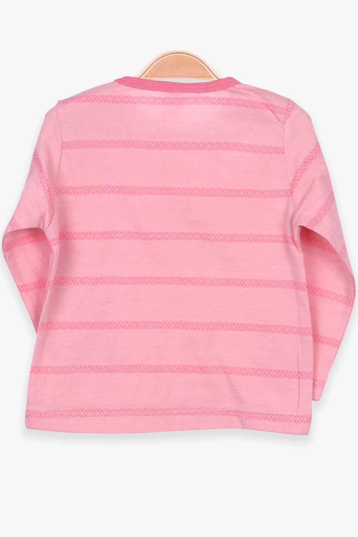 Breeze Kız Bebek Uzun Kollu Tişört Patlı Çizgili Somon (9 Ay-3 Yaş)