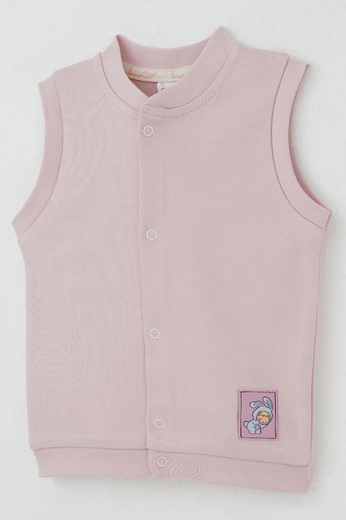 Breeze Kız Bebek Yelek Çıtçıtlı Sevimli Tavşancık Armalı Pembe (4 Ay-1 Yaş)