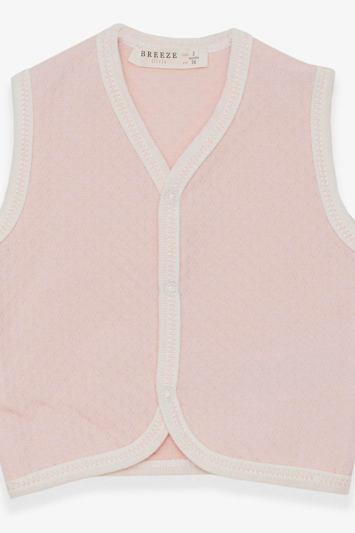 Breeze Kız Bebek Yelek Çıtçıtlı Somon (6-9 Ay)