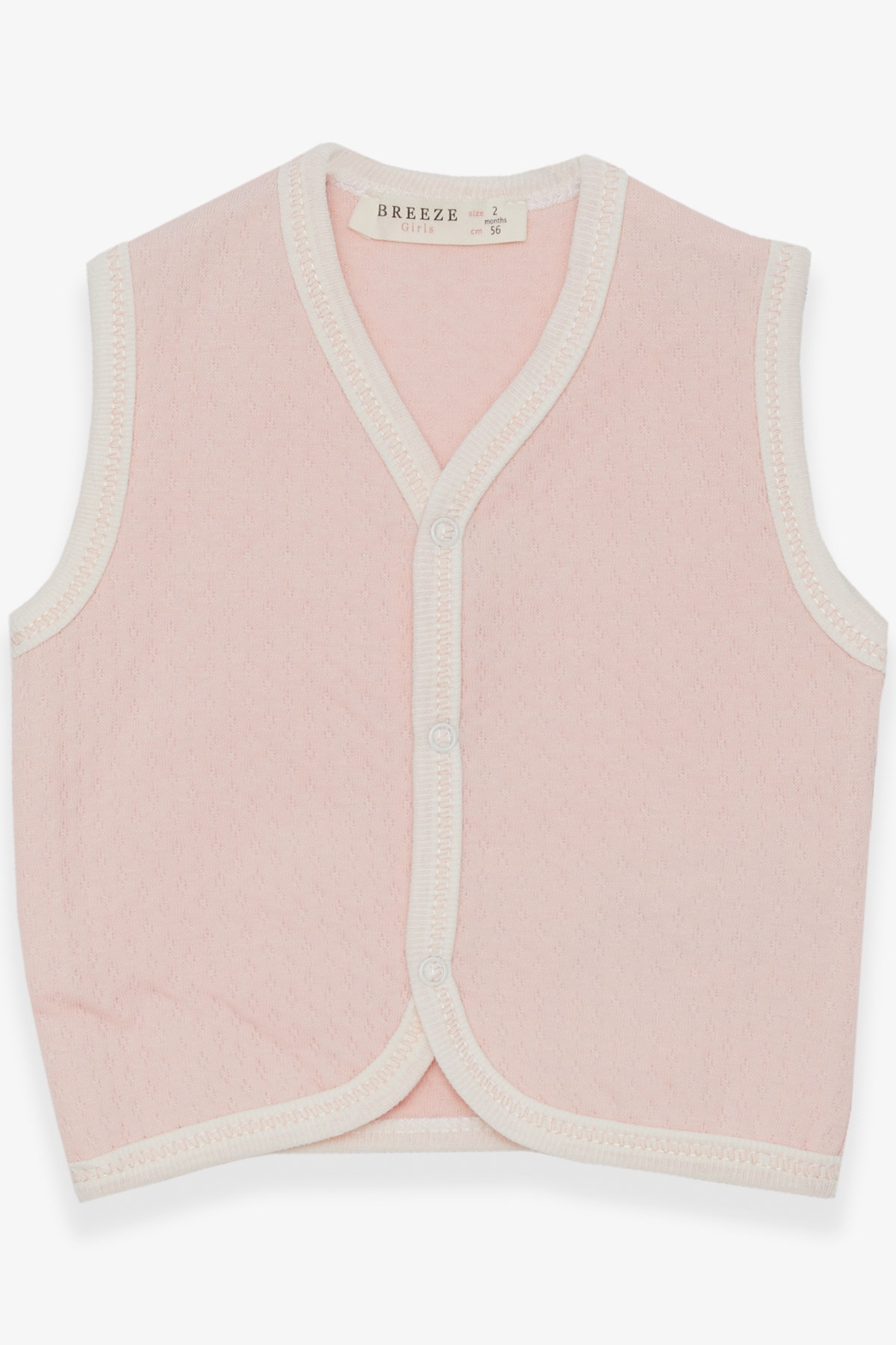 Breeze Kız Bebek Yelek Çıtçıtlı Somon (6-9 Ay)