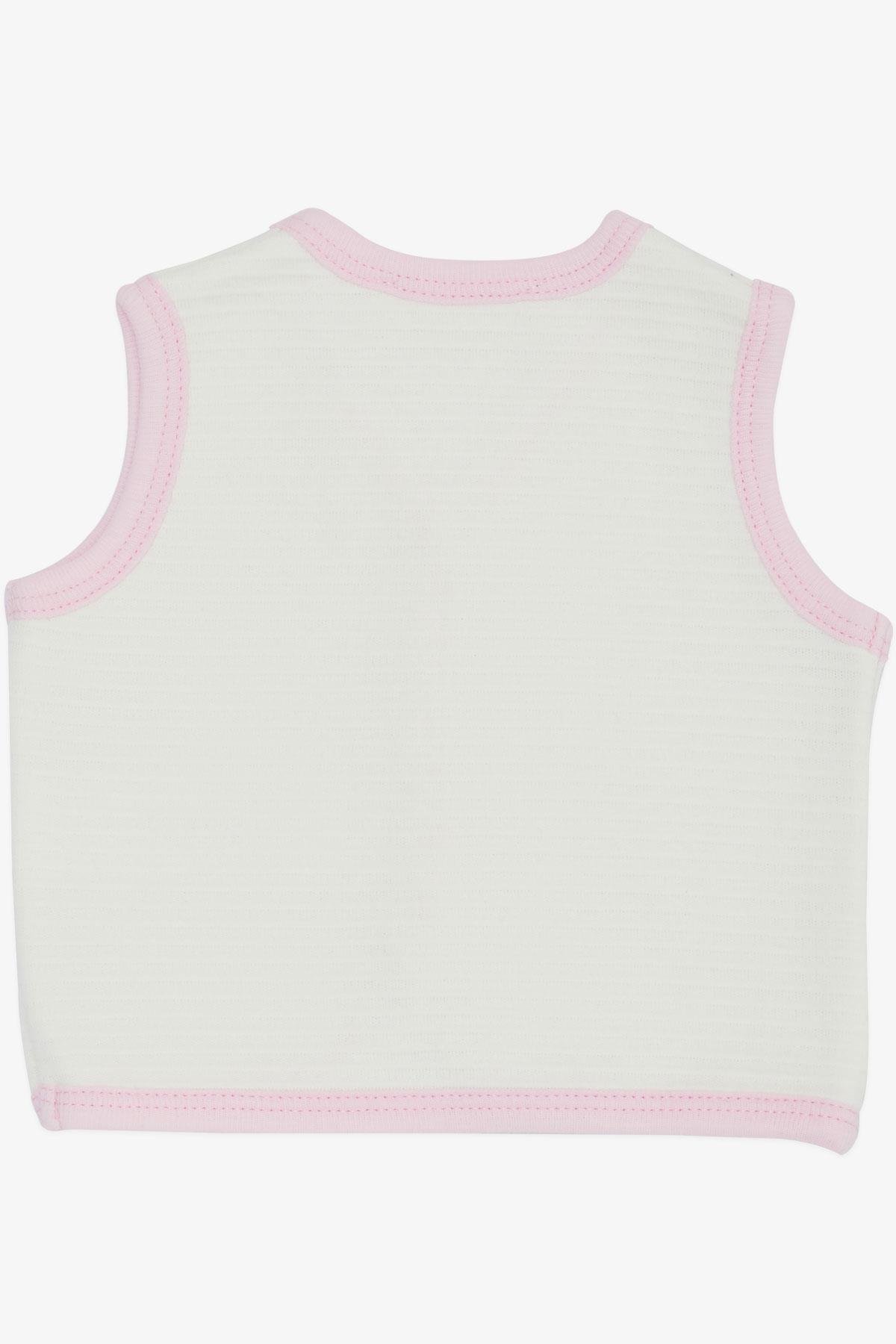 Breeze Kız Bebek Yelek Düğmeli Ekru (0-9 Ay)