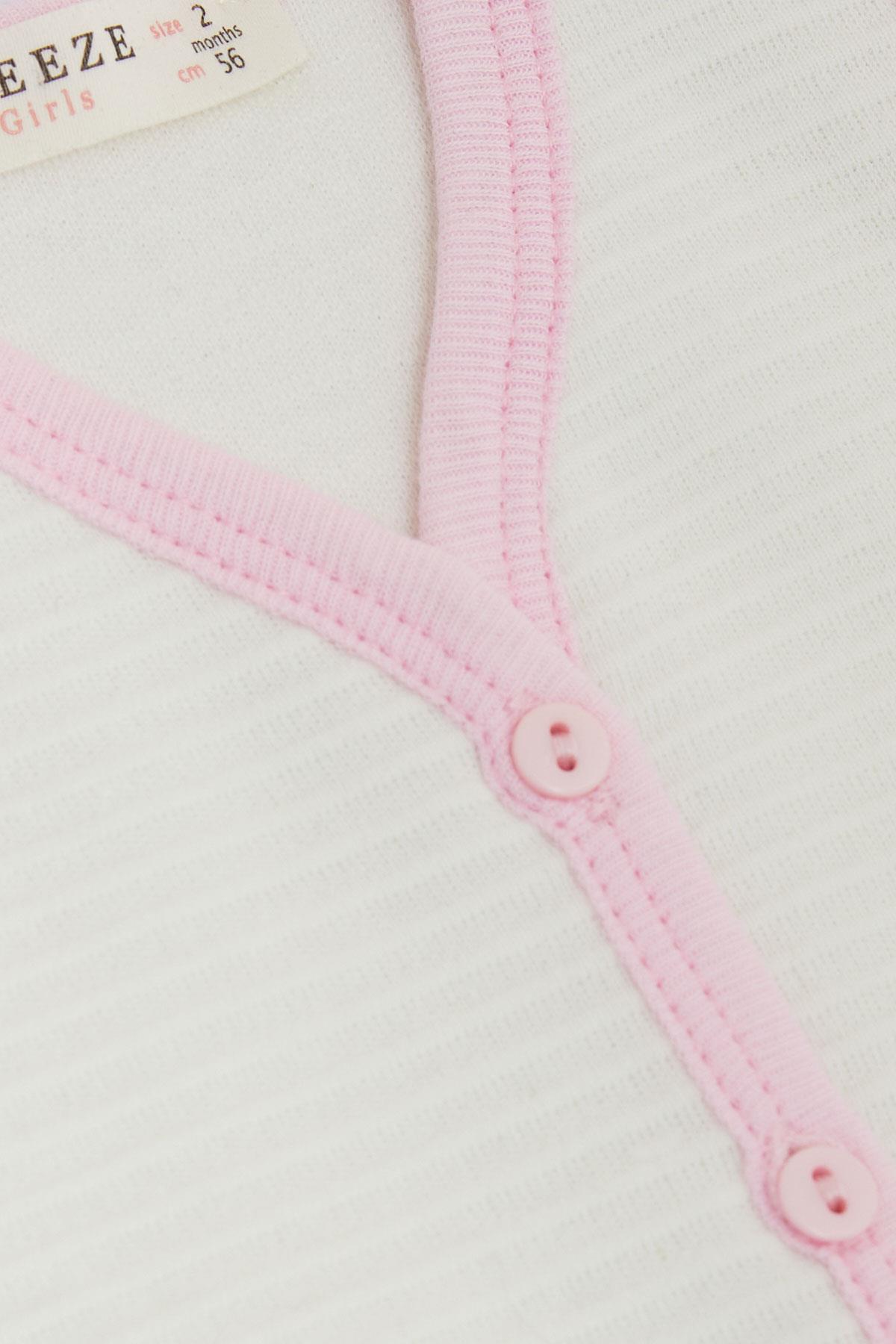 Breeze Kız Bebek Yelek Düğmeli Ekru (0-9 Ay)