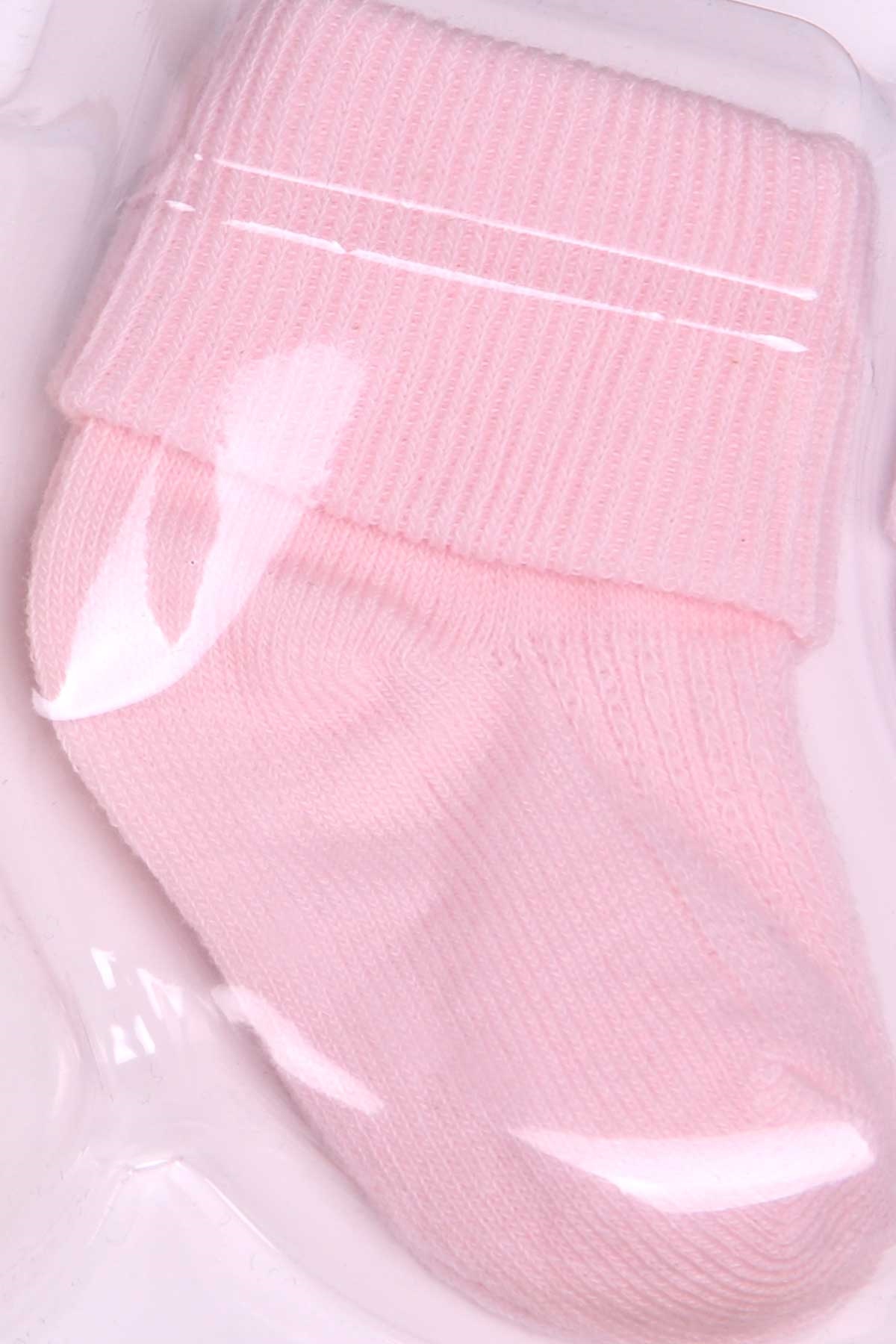 Breeze Kız Bebek Yenidoğan Çorap 3 lü Basic Karışık Renk