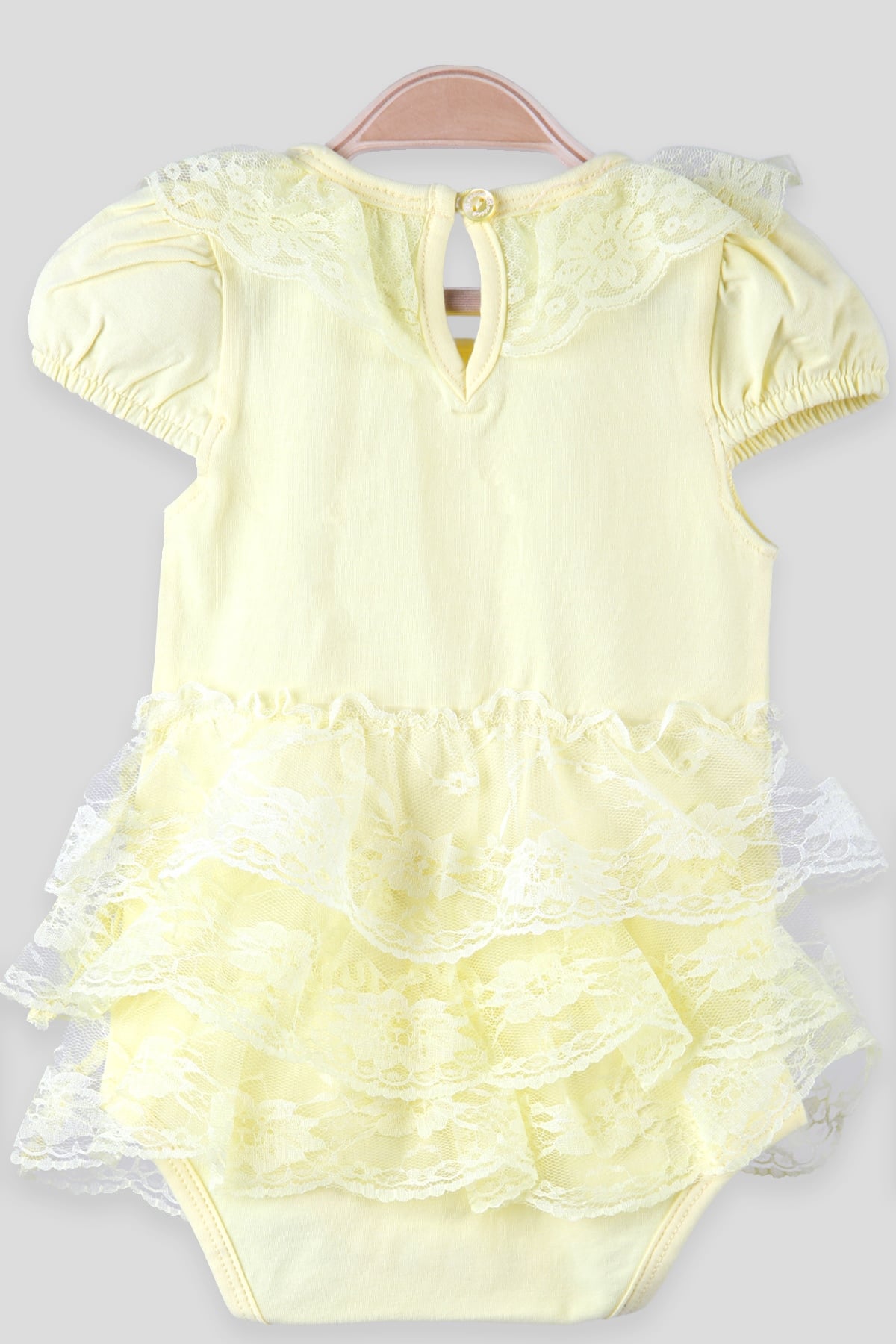 Breeze Kız Bebek Zıbın Dantelli Fiyonklu Sarı (6 Ay-2 Yaş)