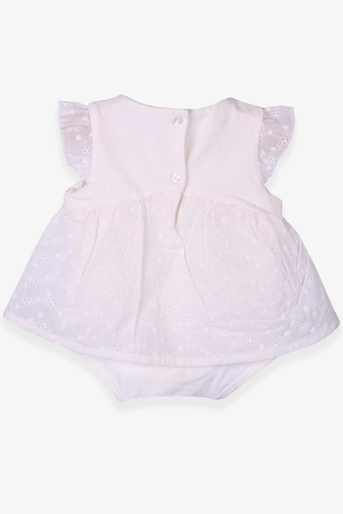Breeze Kız Bebek Zıbın Elbise Çiçekli Ekru (1 Yaş)