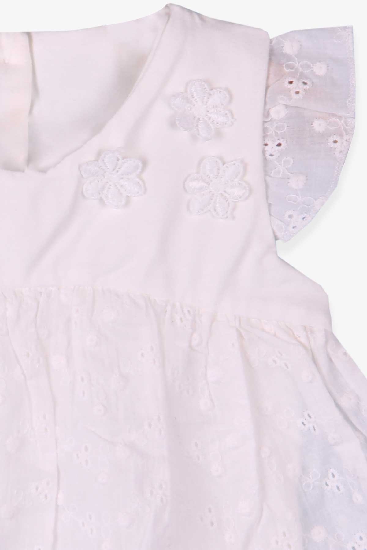 Breeze Kız Bebek Zıbın Elbise Çiçekli Ekru (1 Yaş)