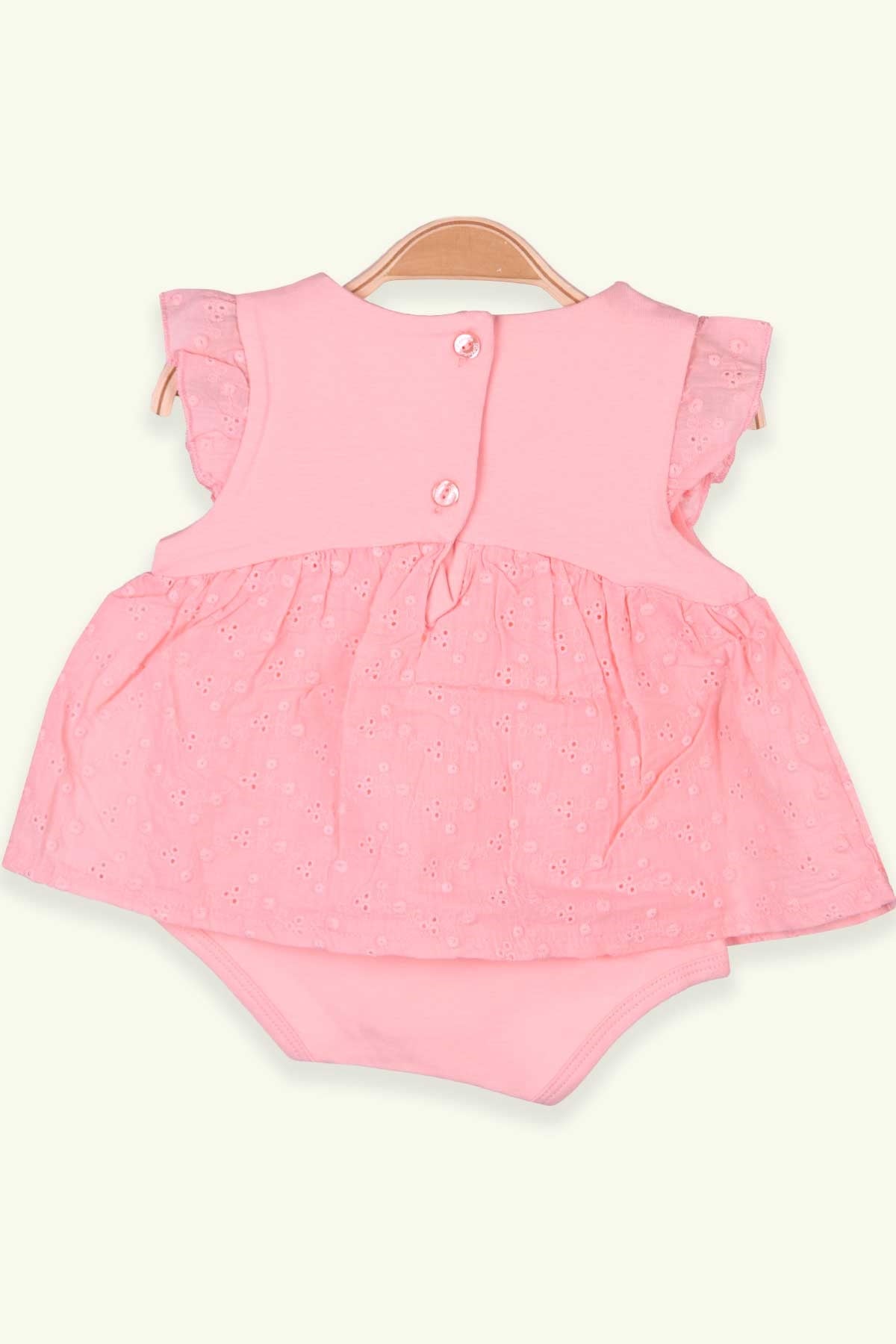 Breeze Kız Bebek Zıbın Elbise Çiçekli Somon (6 Ay-2 Yaş)