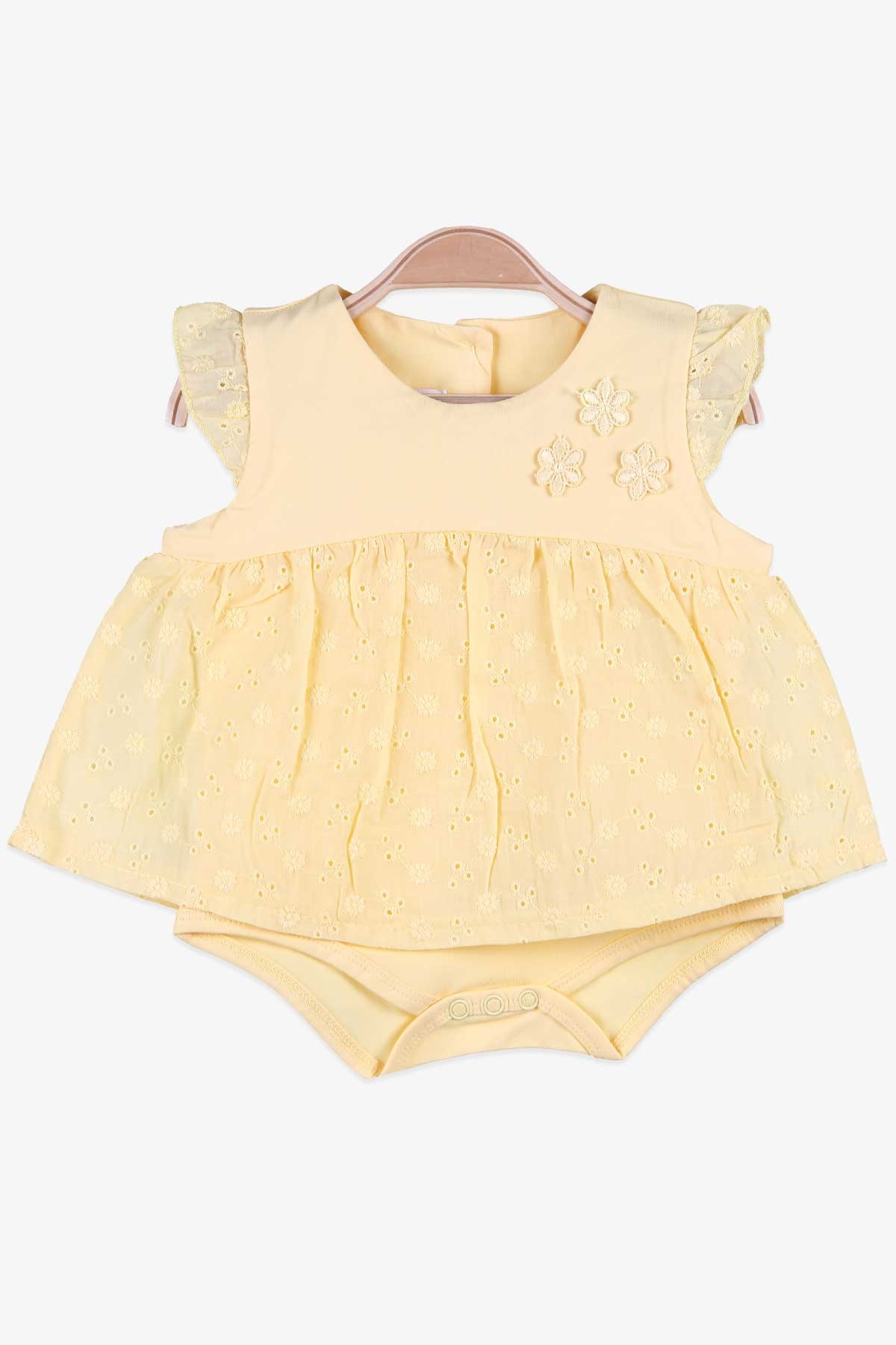 Breeze Kız Bebek Zıbın Elbise Dantelli Sarı (9 Ay-1.5 Yaş)