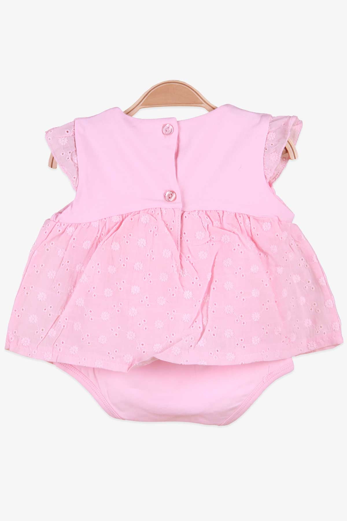 Breeze Kız Bebek Zıbın Elbise Dantelli Pembe (4 Ay-1.5 Yaş)
