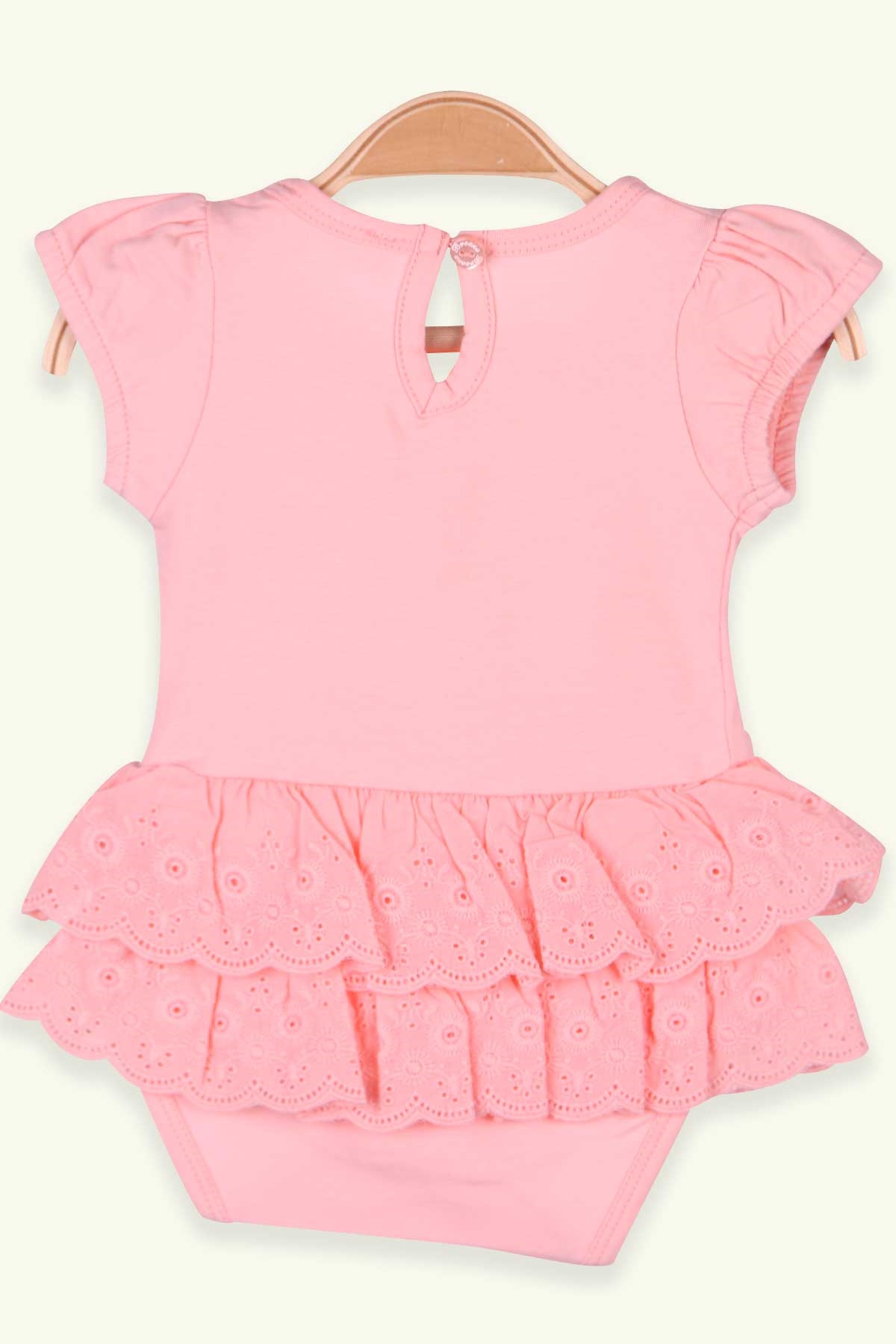 Breeze Kız Bebek Zıbın Elbise Fiyonklu Somon (6 Ay-2 Yaş)