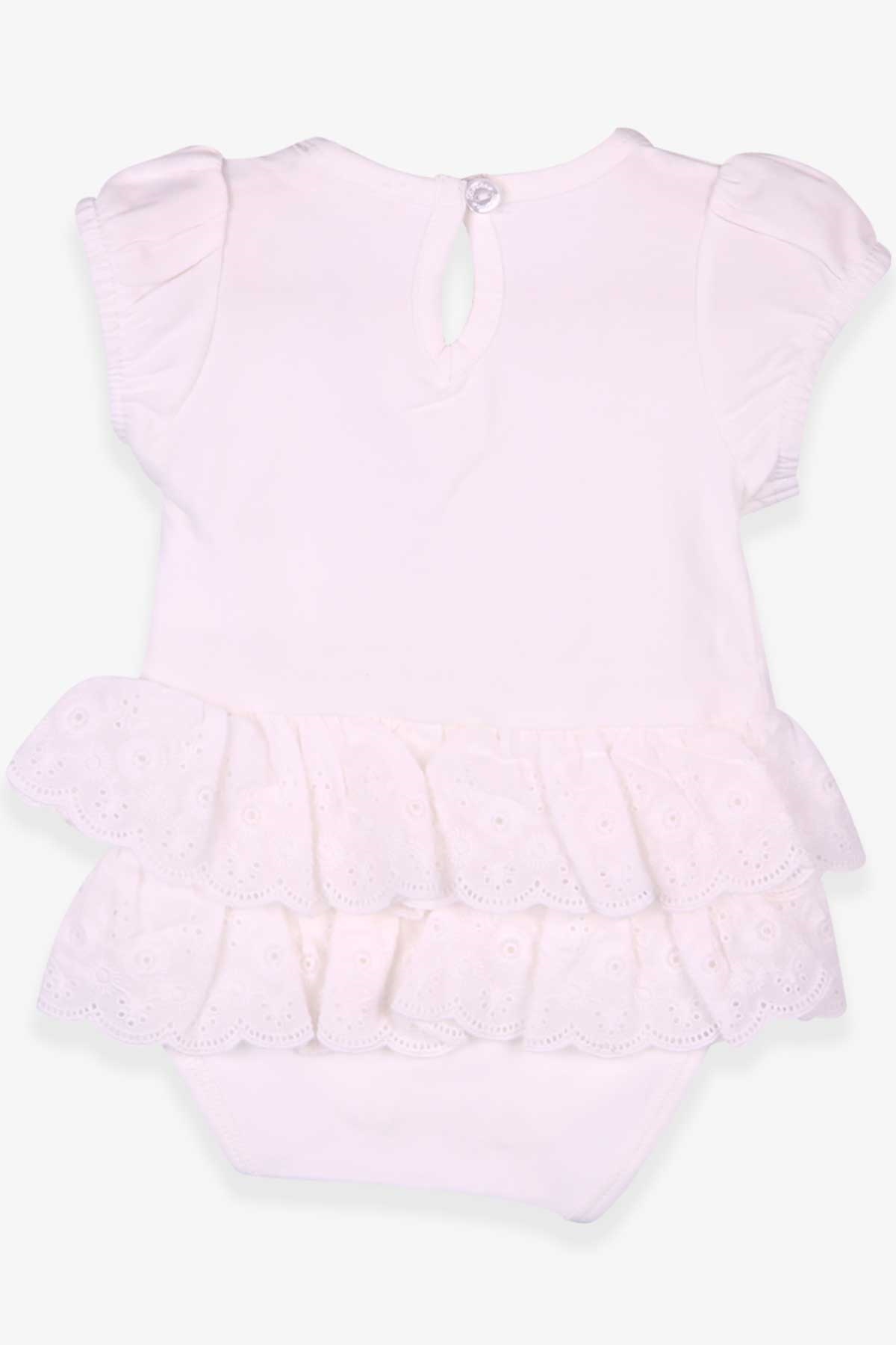 Breeze Kız Bebek Zıbın Elbise Fiyonklu Ekru (6 Ay)