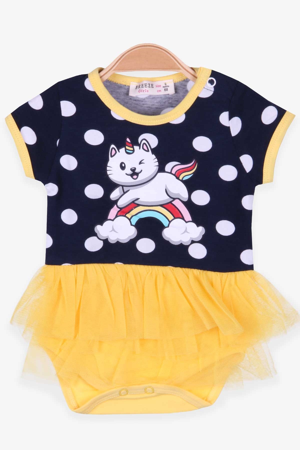 Breeze Kız Bebek Zıbın Elbise Kedicorn Lacivert (6 Ay-2 Yaş)