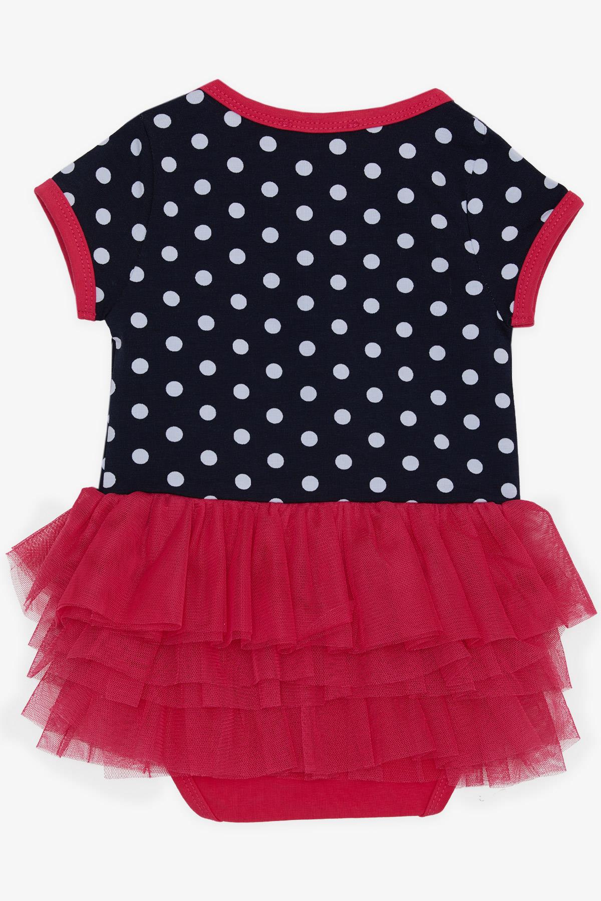 Breeze Kız Bebek Zıbın Elbise Tüllü Puantiyeli Lacivert (6 Ay-2 Yaş)