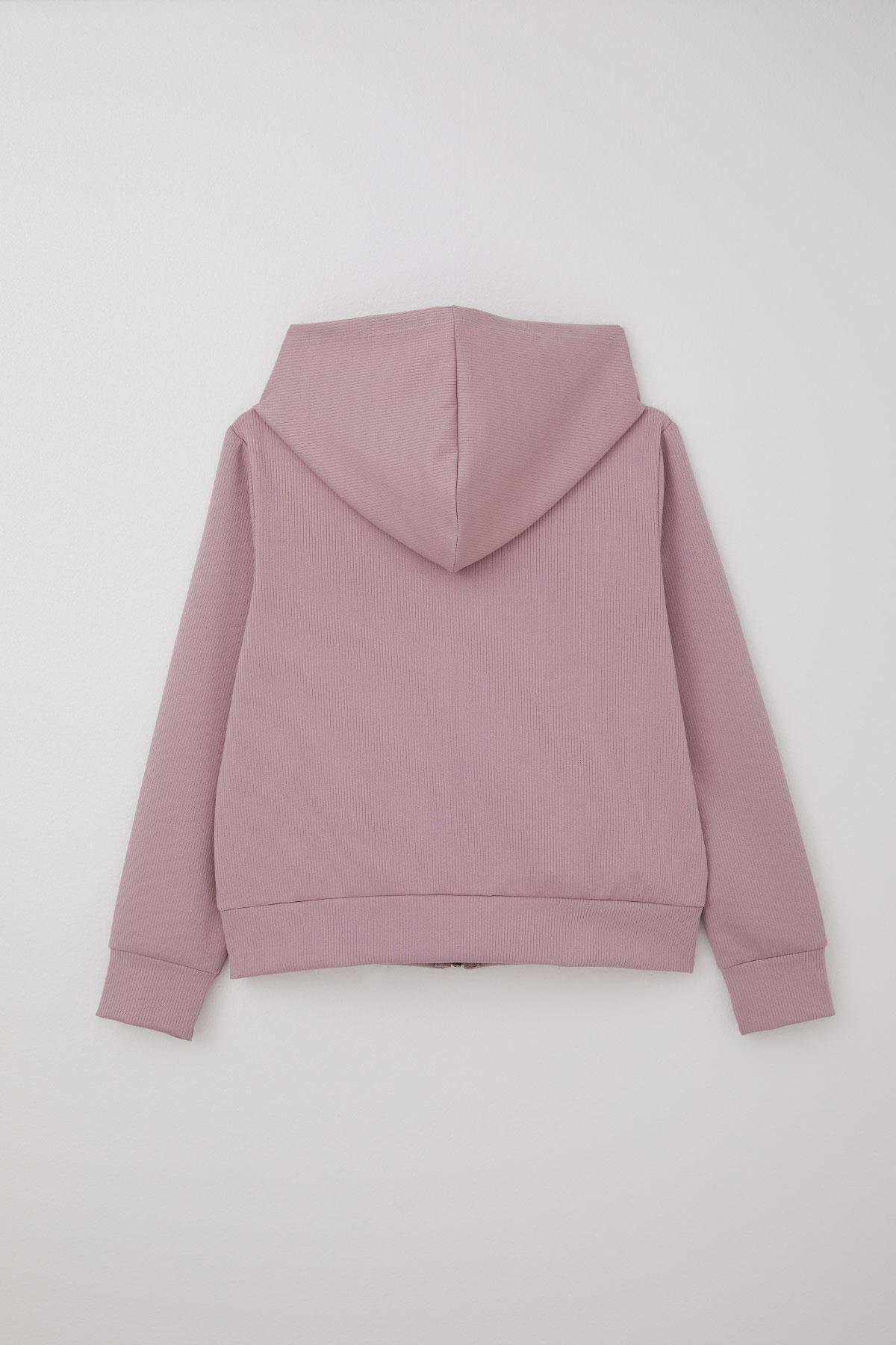 Breeze Kız Çocuk 3 lü Pantolonlu Takım Kapüşonlu Lila (9-14 Yaş)