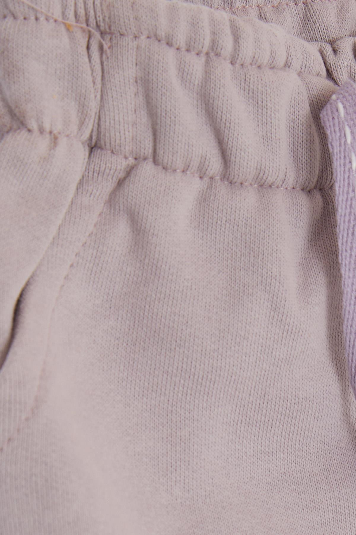 Breeze Kız Çocuk Alt Bağcık Aksesuarlı Beli Lastikli Cepli Açık Lila (1-4 Yaş)