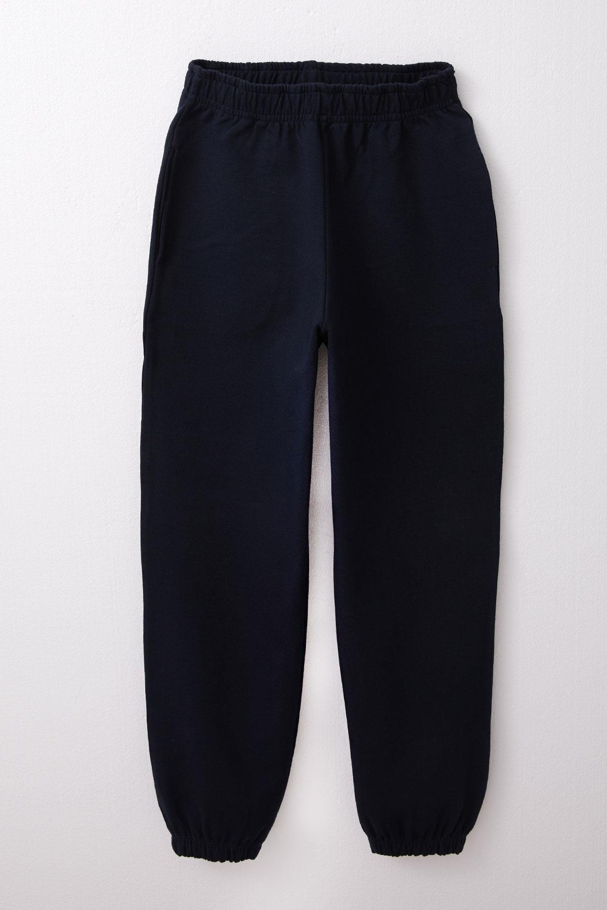 Breeze Kız Çocuk Alt Beli Paçası Lastikli Basic Lacivert (4-8 Yaş)