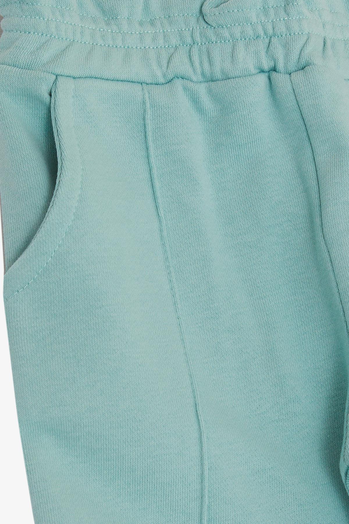 Breeze Kız Çocuk Alt Beli Paçası Lastikli Cepli Su Yeşili (1-3 Yaş)