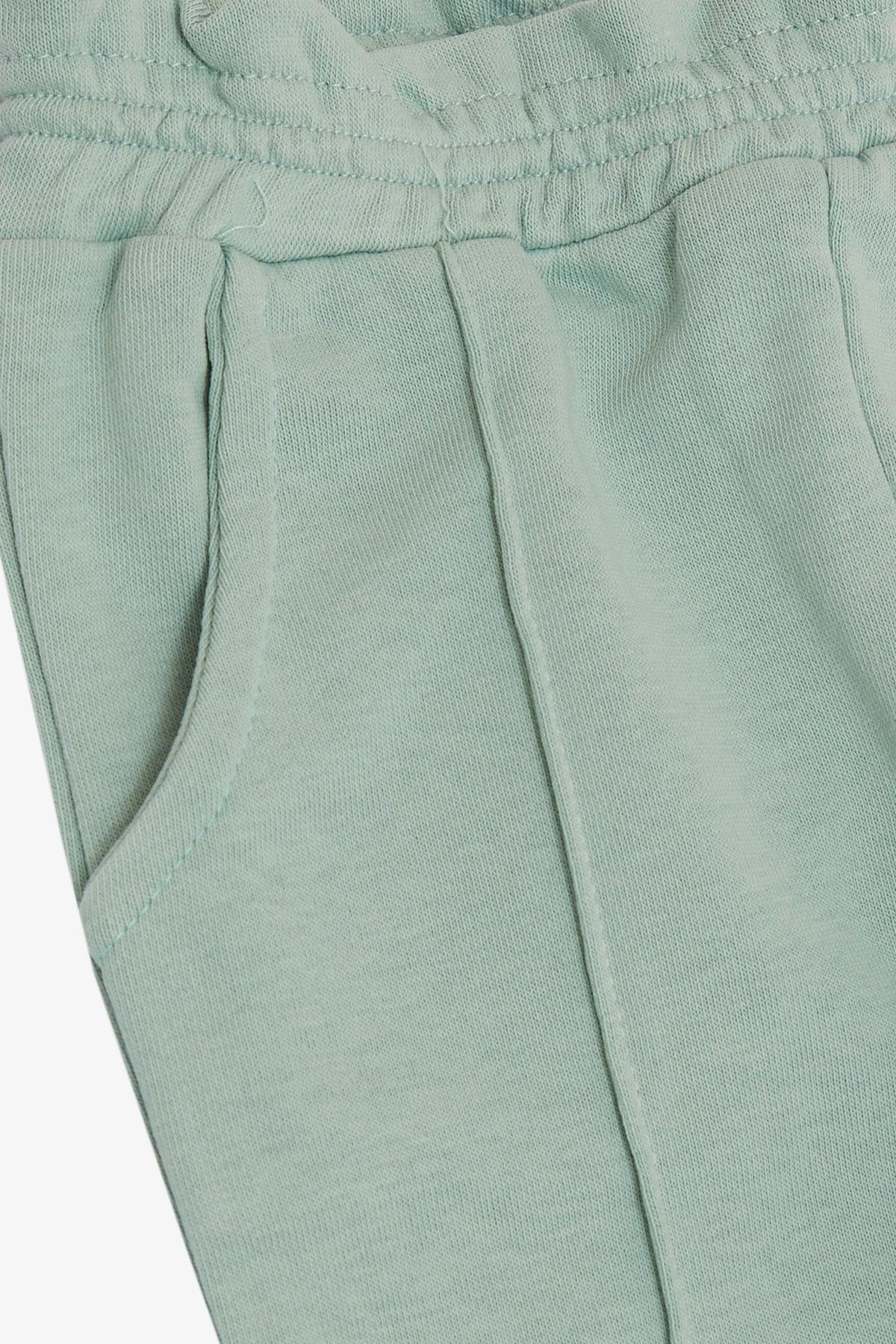 Breeze Kız Çocuk Alt Beli Paçası Lastikli Cepli Mint Yeşili (1-4 Yaş)