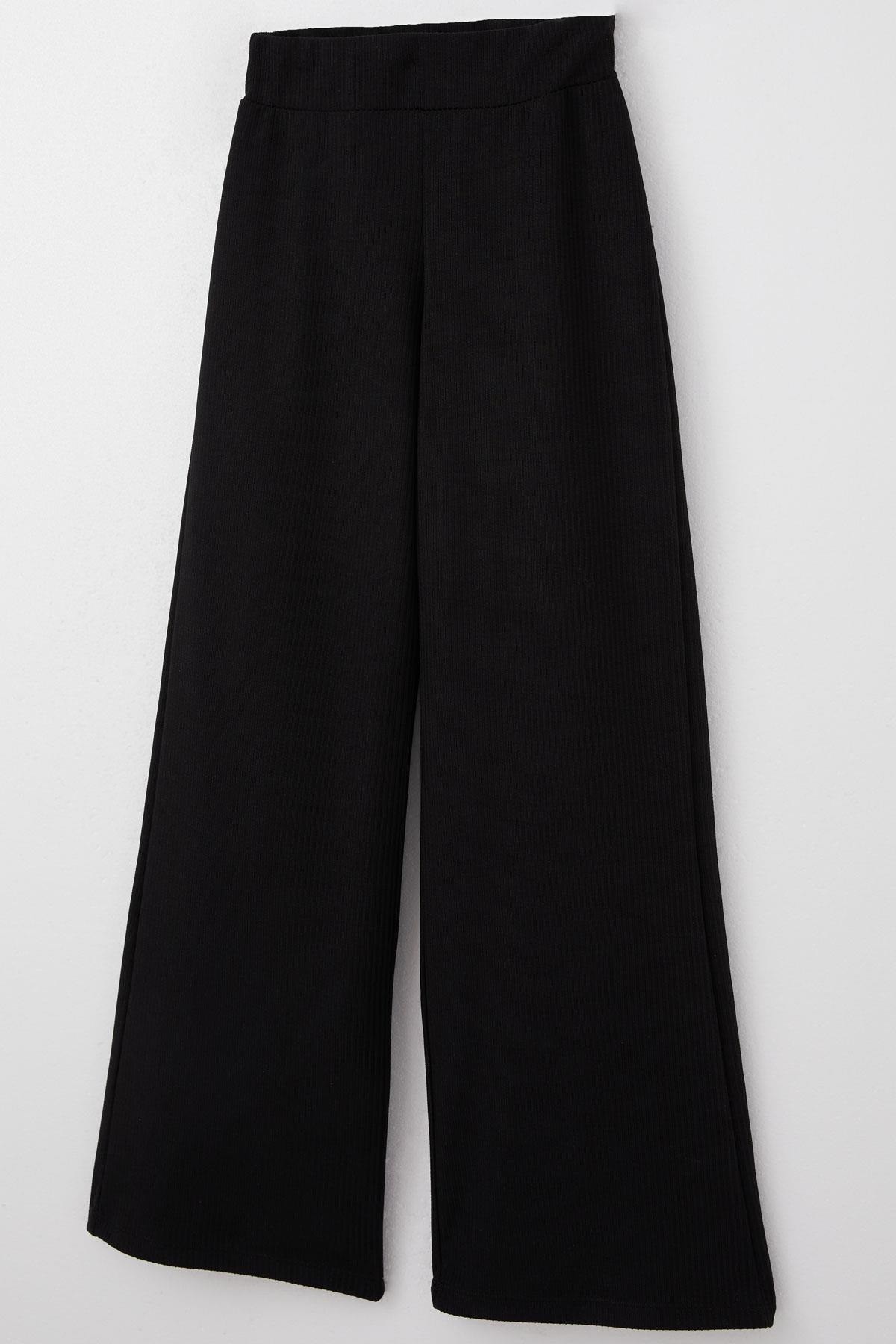 Breeze Kız Çocuk Alt Geniş Paça Beli Lastikli Siyah (9-14 Yaş)