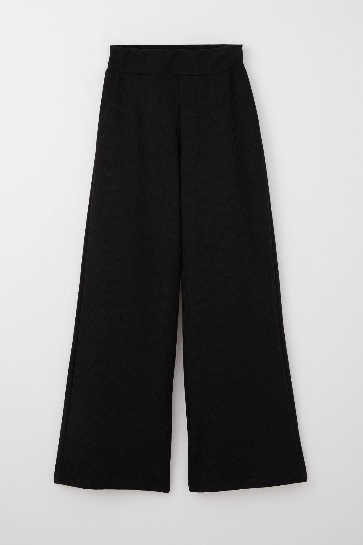 Breeze Kız Çocuk Alt Geniş Paça Beli Lastikli Siyah (9-14 Yaş)