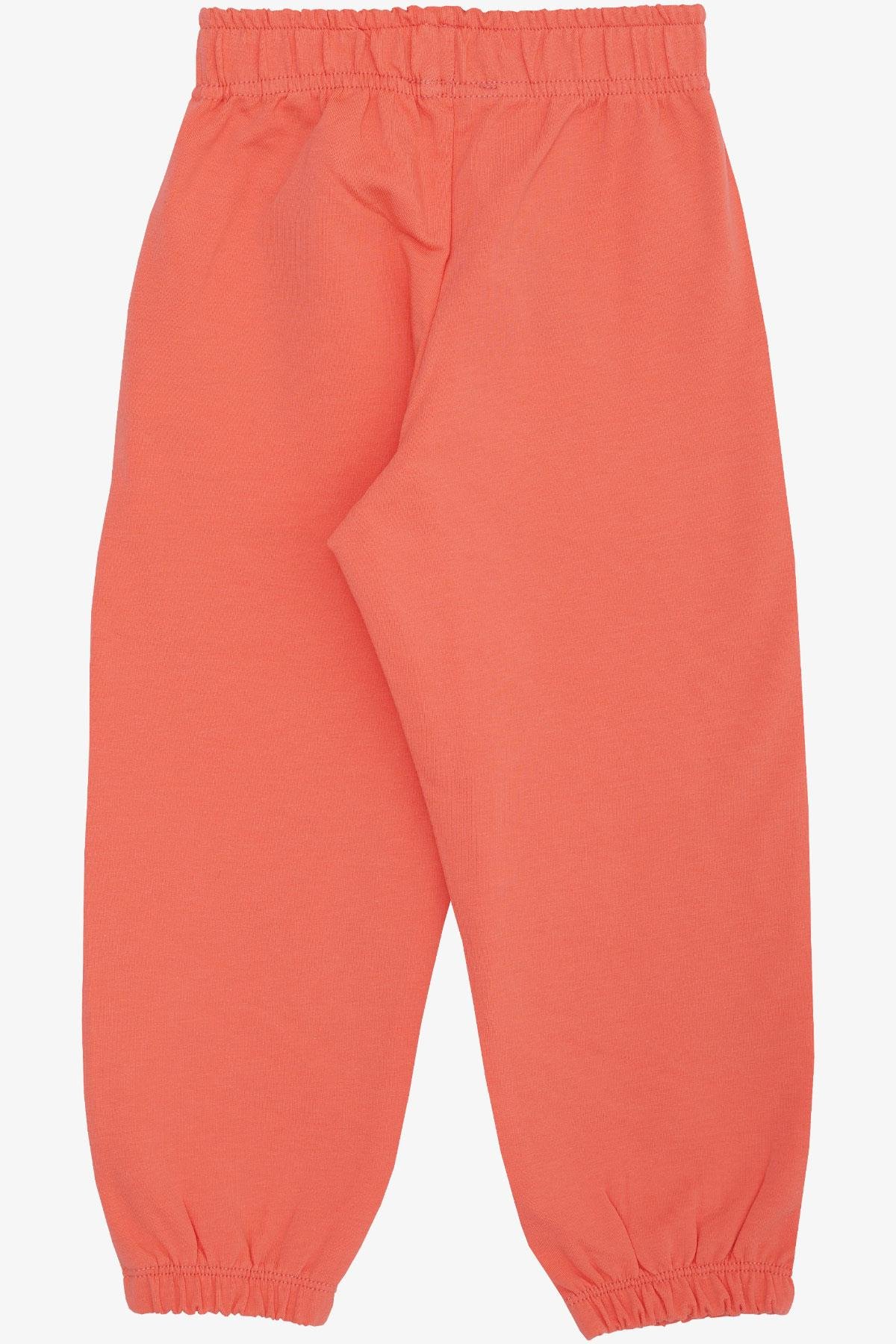 Breeze Kız Çocuk Alt Sevimli Dinozor & Kelebek Nakış Baskılı Somon (1-4 Yaş)