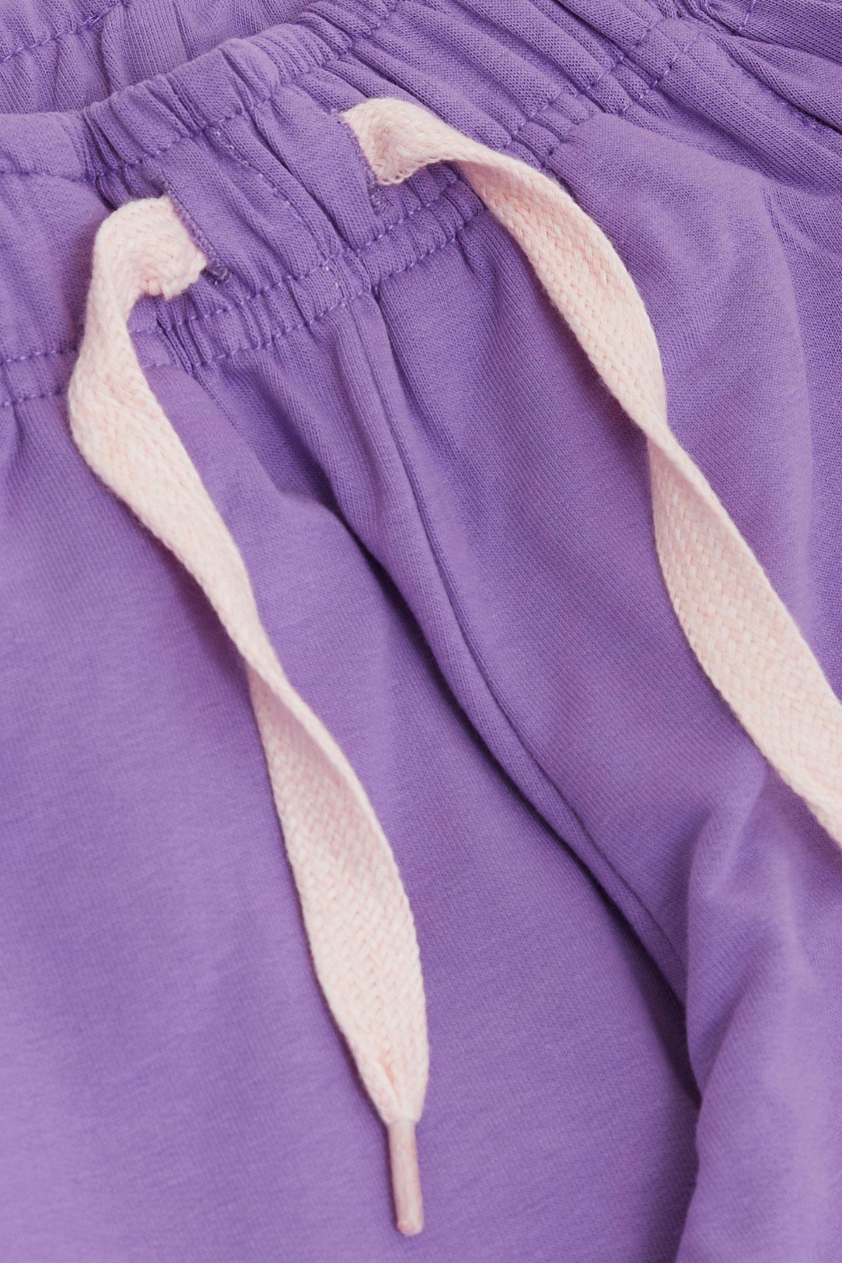 Breeze Kız Çocuk Alt Sevimli Dinozor & Kelebek Nakış Baskılı Mor (1-4 Yaş)