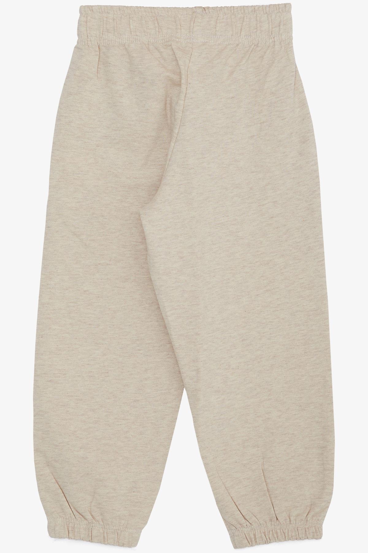 Breeze Kız Çocuk Alt Sevimli Dinozor & Kelebek Nakış Baskılı Bej Melanj (1-4 Yaş)