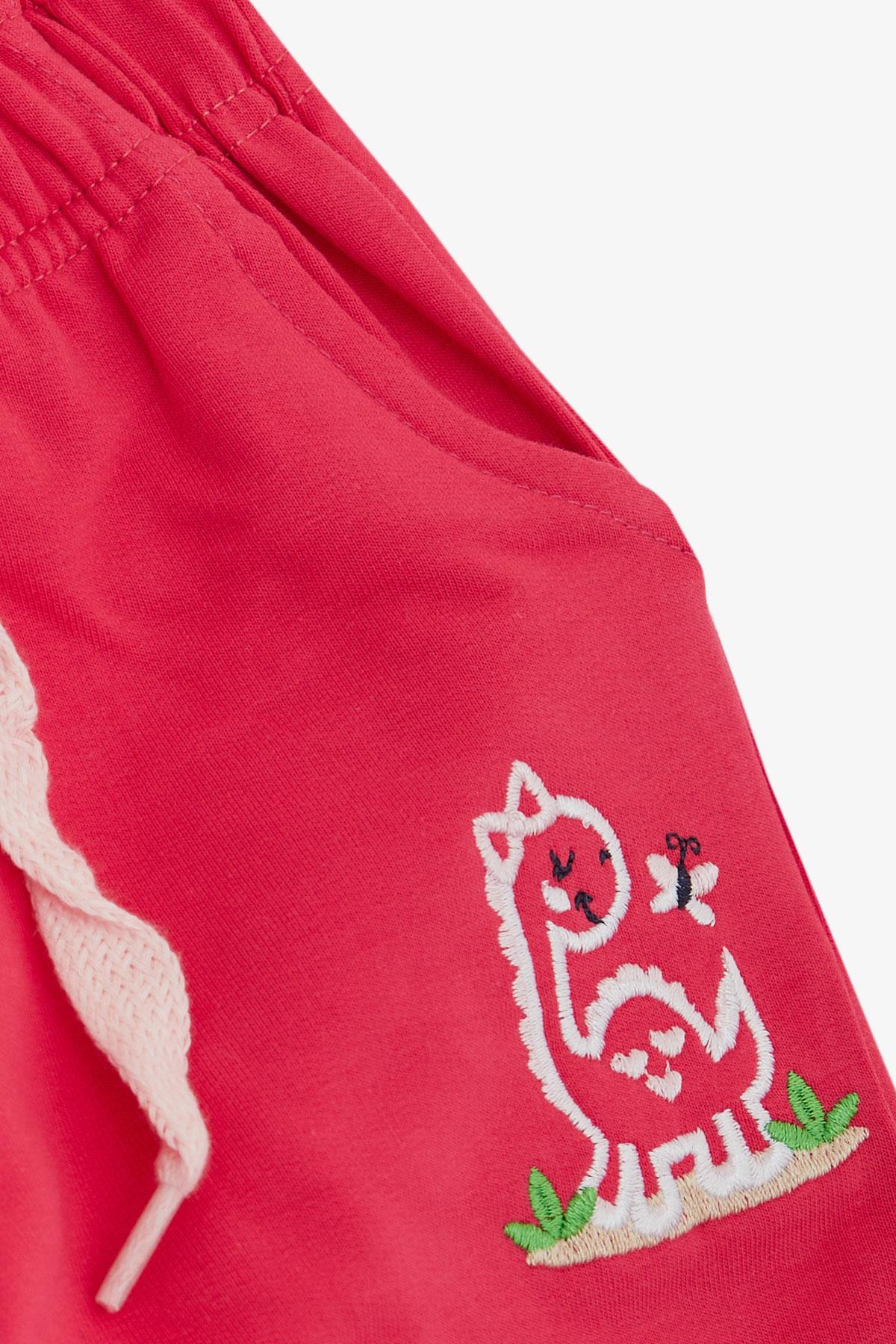 Breeze Kız Çocuk Alt Sevimli Dinozor & Kelebek Nakış Baskılı Pembe (1-4 Yaş)