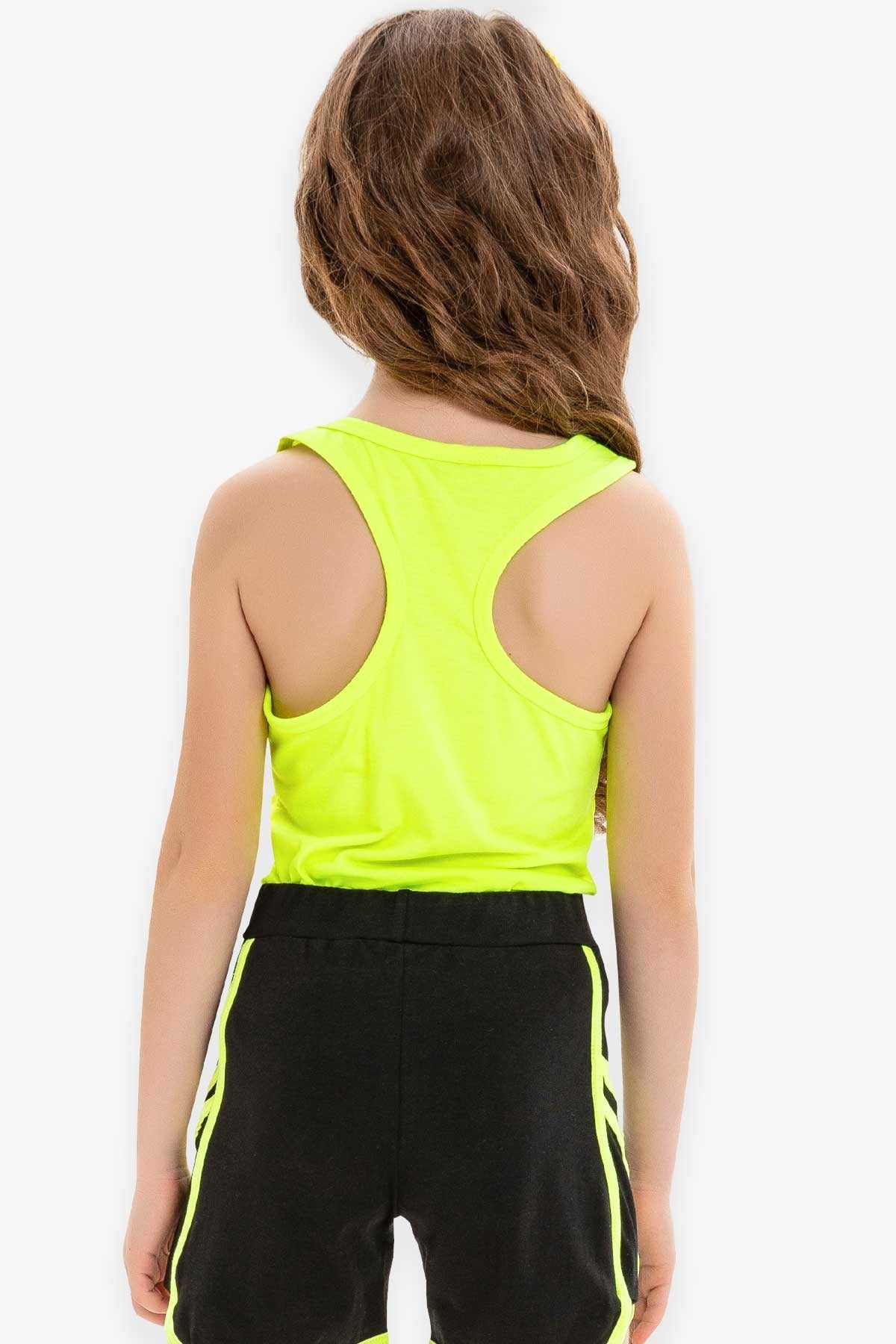 Breeze Kız Çocuk Askılı Tişört Basic Neon Yeşil (9 Yaş)