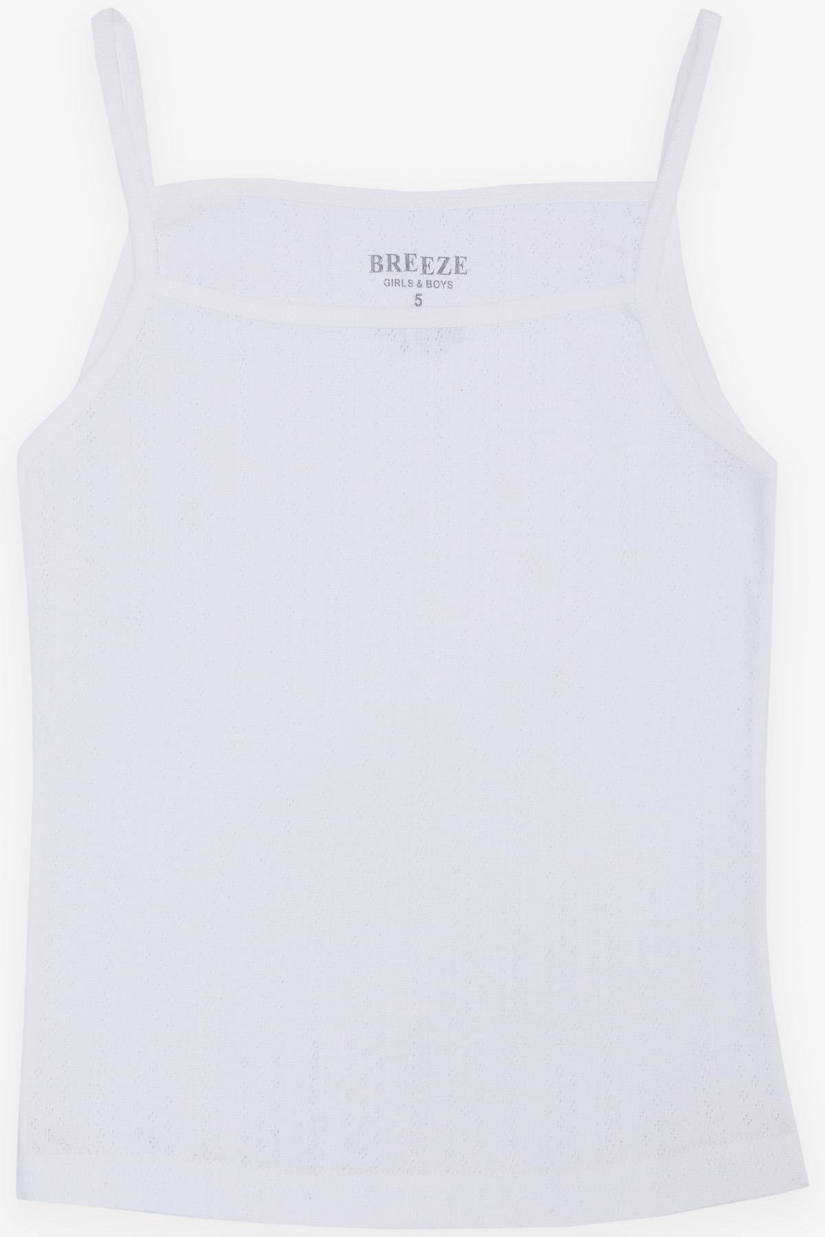 Breeze Kız Çocuk Atlet & Slip Takım Jakarlı Beyaz (3-11 Yaş)