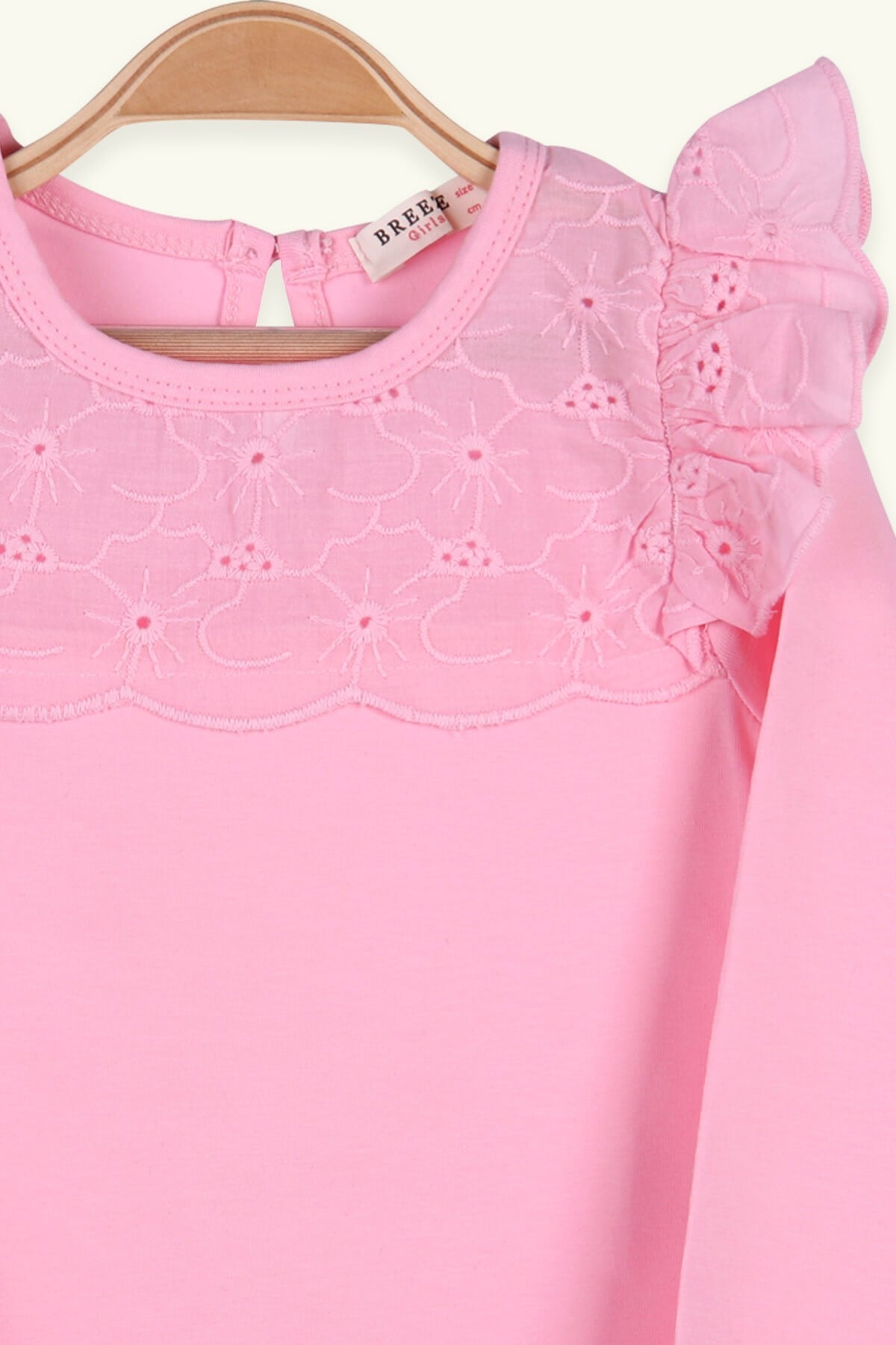 Breeze Kız Çocuk Bluz Güpürlü Pembe (1.5-5 Yaş)