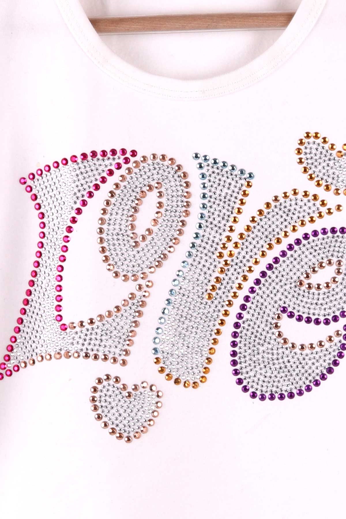 Breeze Kız Çocuk Bluz Taşlı Tüllü  Ekru (6-12 Yaş)